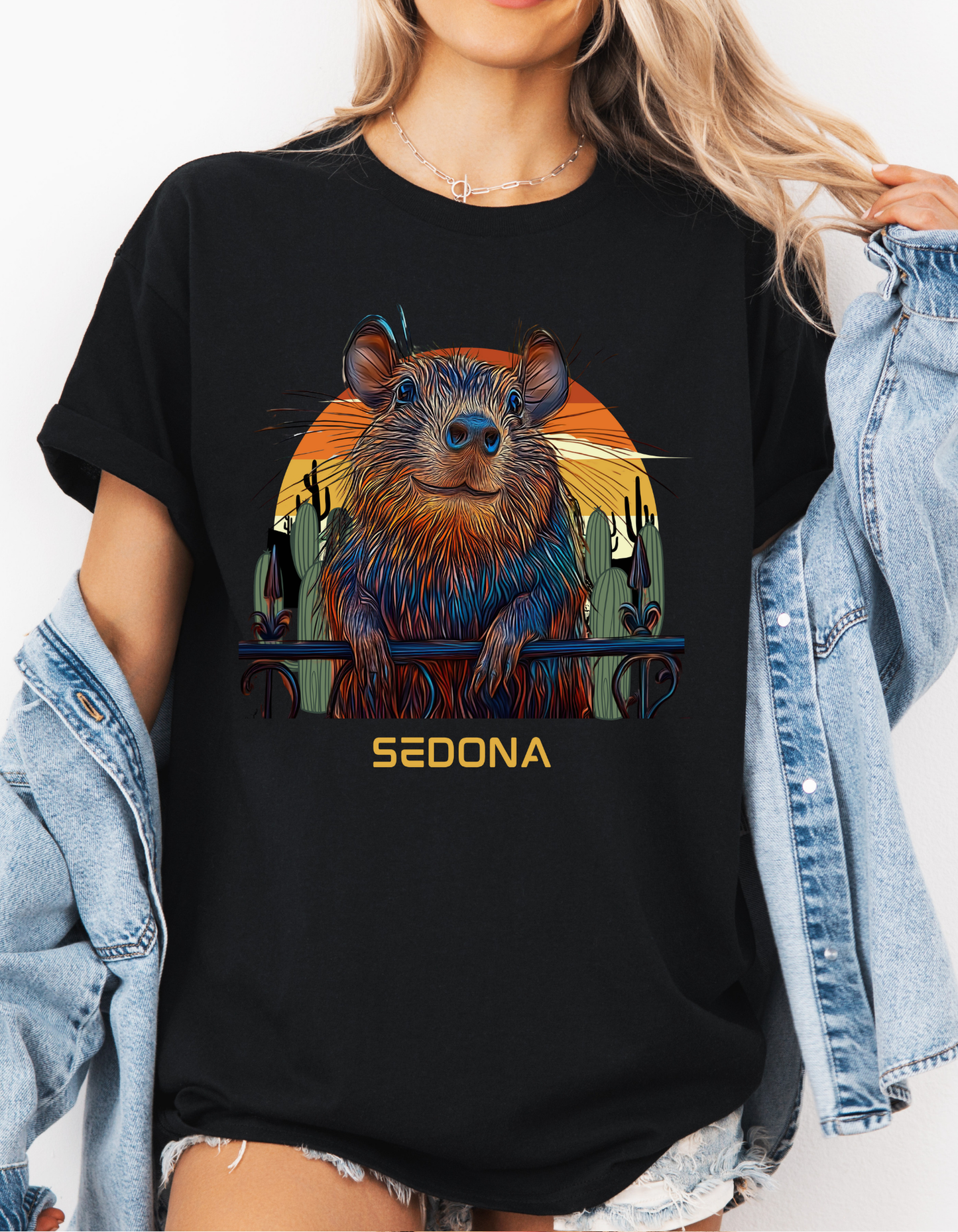 Javelina "Sedona" - Javelina for Sedona and Arizona Shirt, Javelina Lover Unisex Heavy Cotton Tee T-Shirt