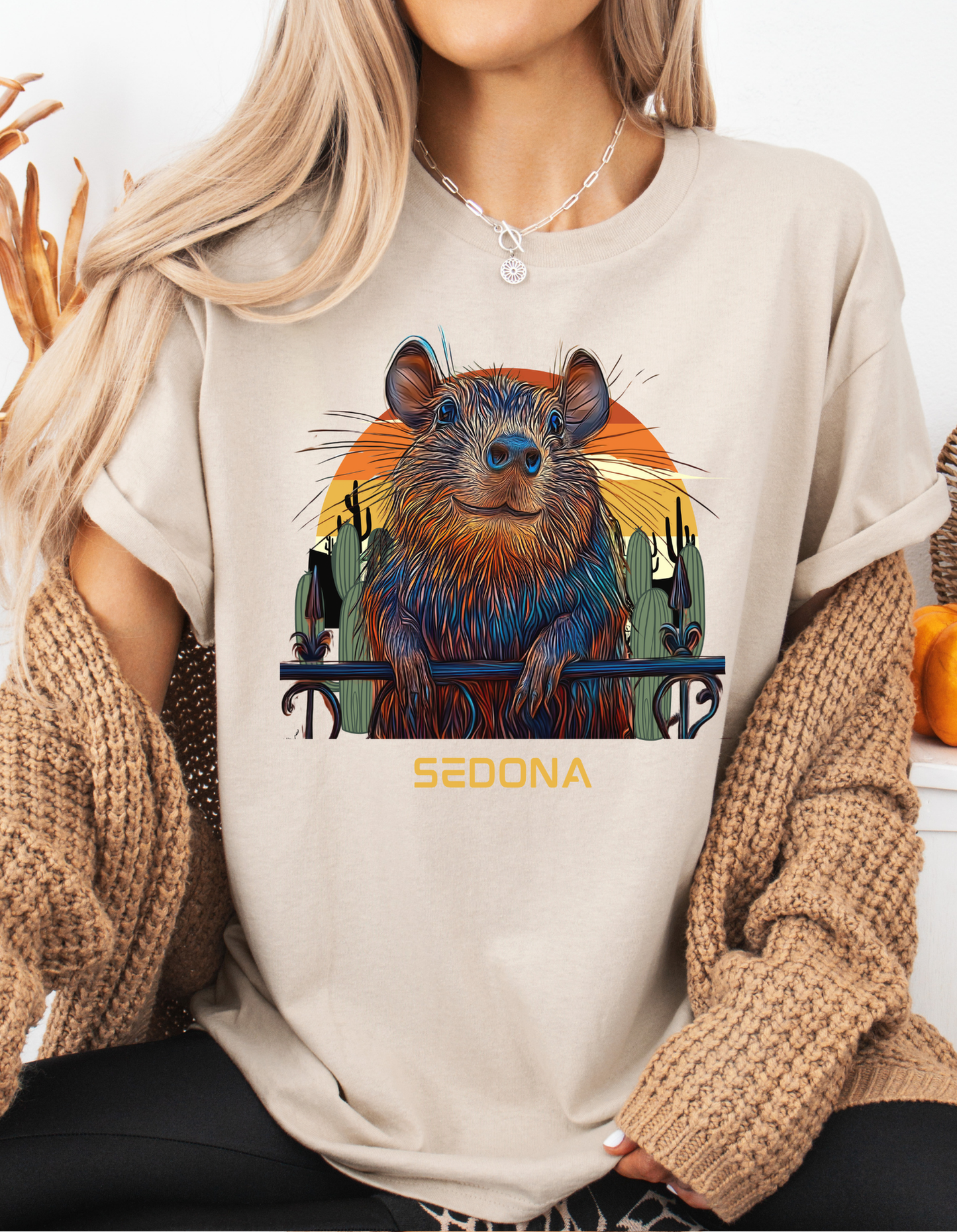 Javelina "Sedona" - Javelina for Sedona and Arizona Shirt, Javelina Lover Unisex Heavy Cotton Tee T-Shirt