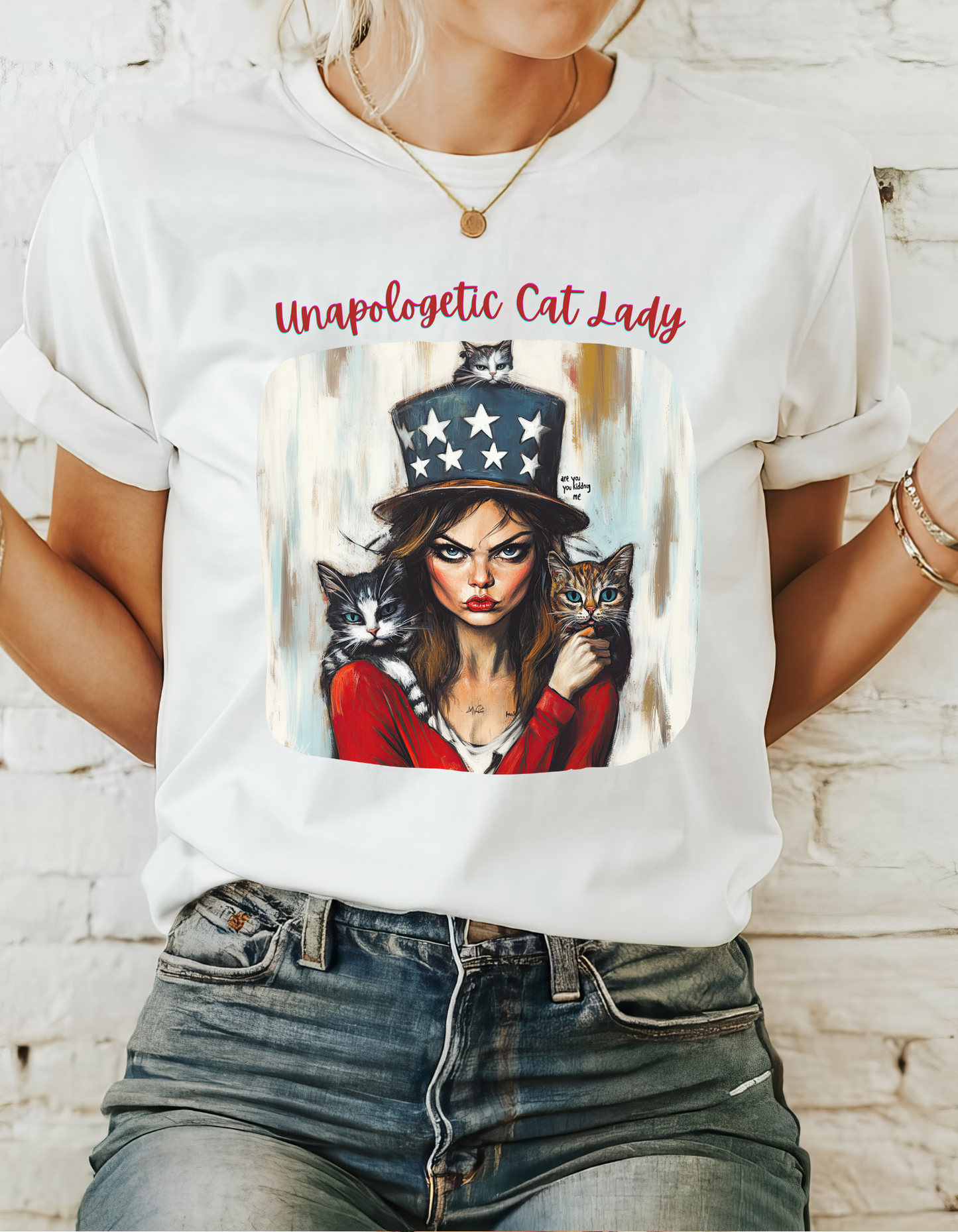 Childless Cat Lady Shirt - "Unapologetic Cat Lady" - , Say NO to Ignorance - Unisex Heavy Cotton Tee