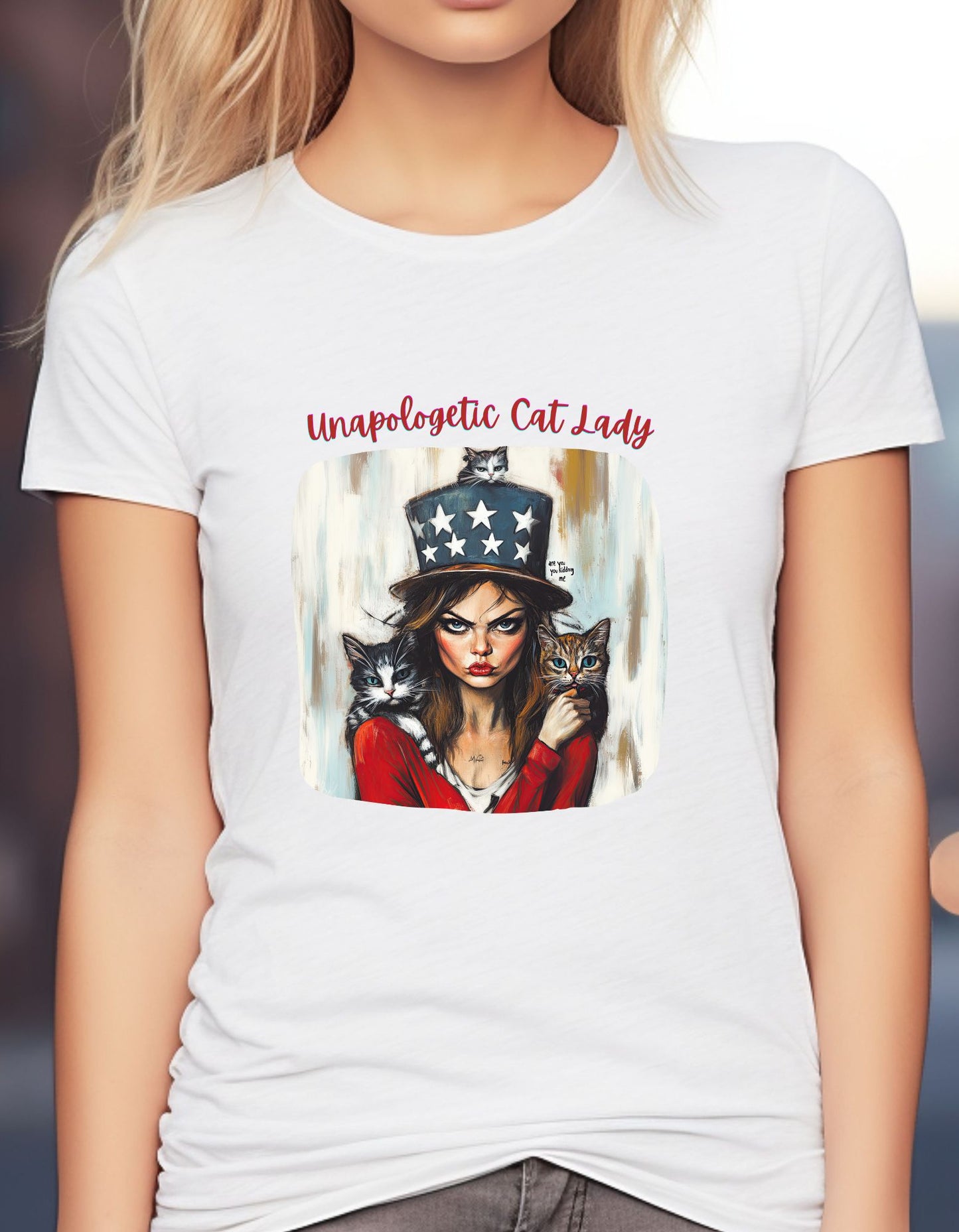 Childless Cat Lady Shirt - "Unapologetic Cat Lady" - Ladie's Cut T-Shirt, Graphic Tee