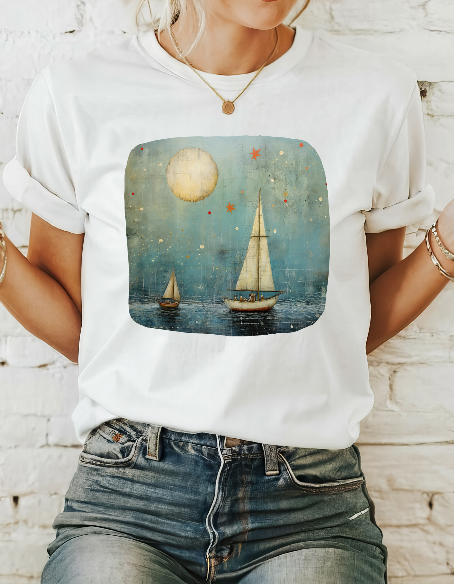 Nautical, Sailing Lover's Peaceful Seas Unisex Tee Shirt, T-Shirt Sailing Gift Softstyle T-Shirt Tee Teeshirt Nautical Florida Gift