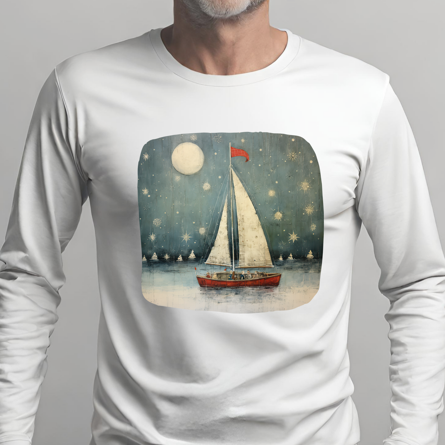 Nautical Sailing NIght Sailing Long Sleeve Shirt Sailor Gift Unisex Jersey Long Sleeve Tee Shirt, T-Shirt, Boat, Florida Holiday