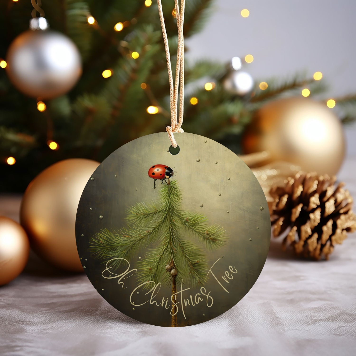 Lady Bug Christmas Ornament - Nature Ornament