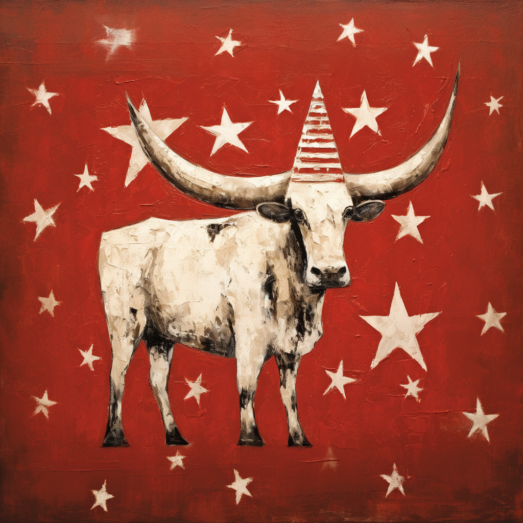 Longhorn in a Christmas Hat Longhorn Christmas