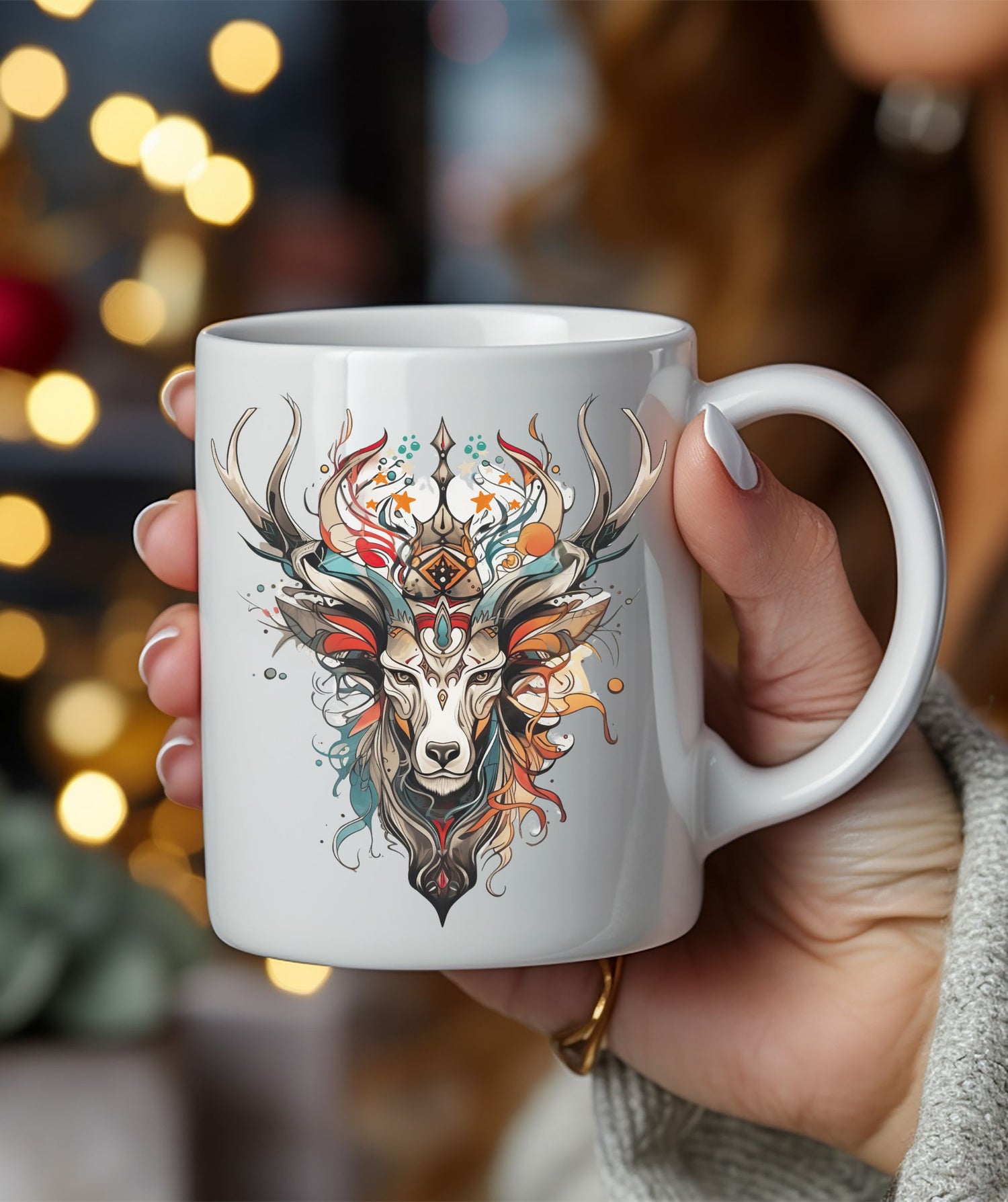 Reindeer Mug- Christmas Mugs Graphic Art