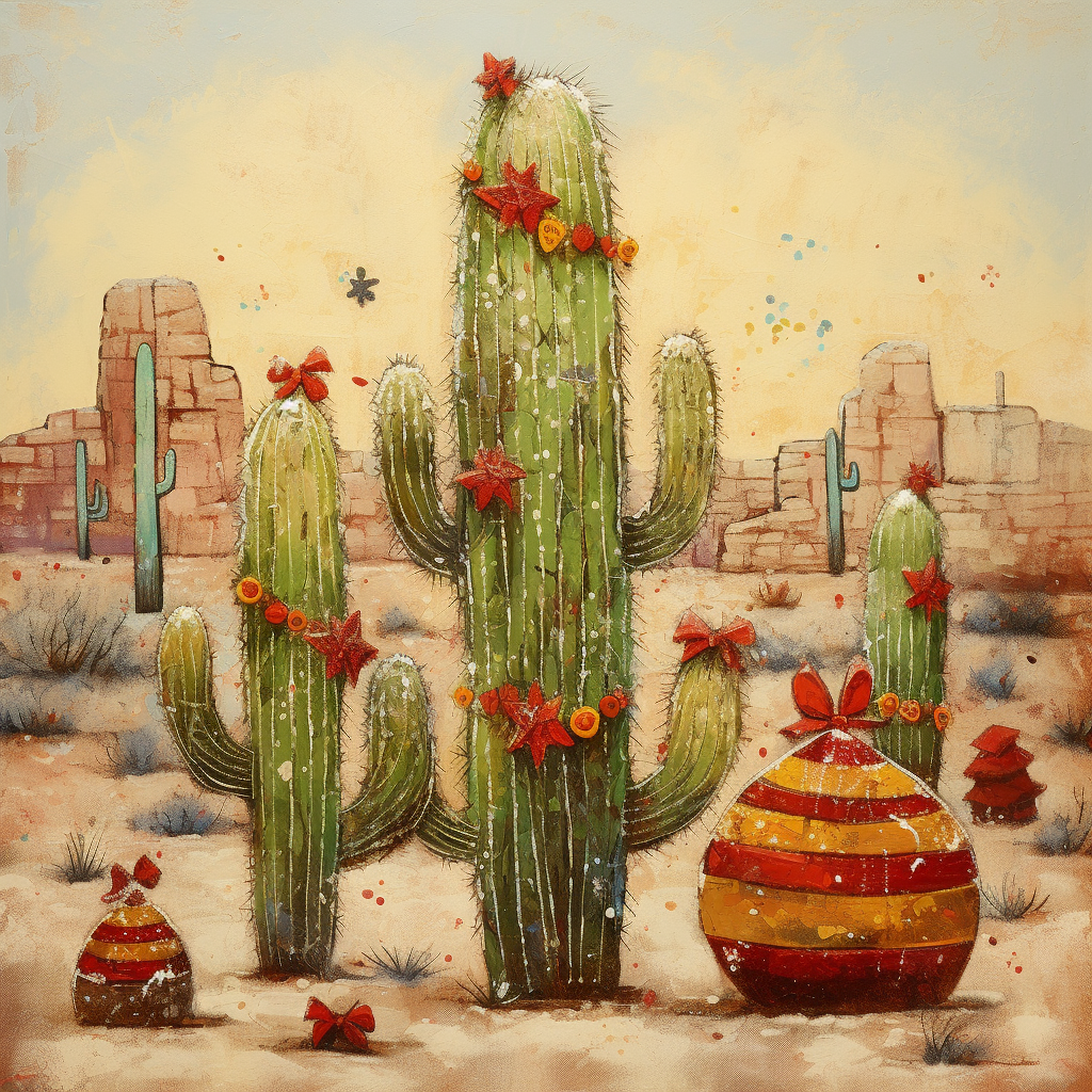 Southwest Desert Cactus Holiday