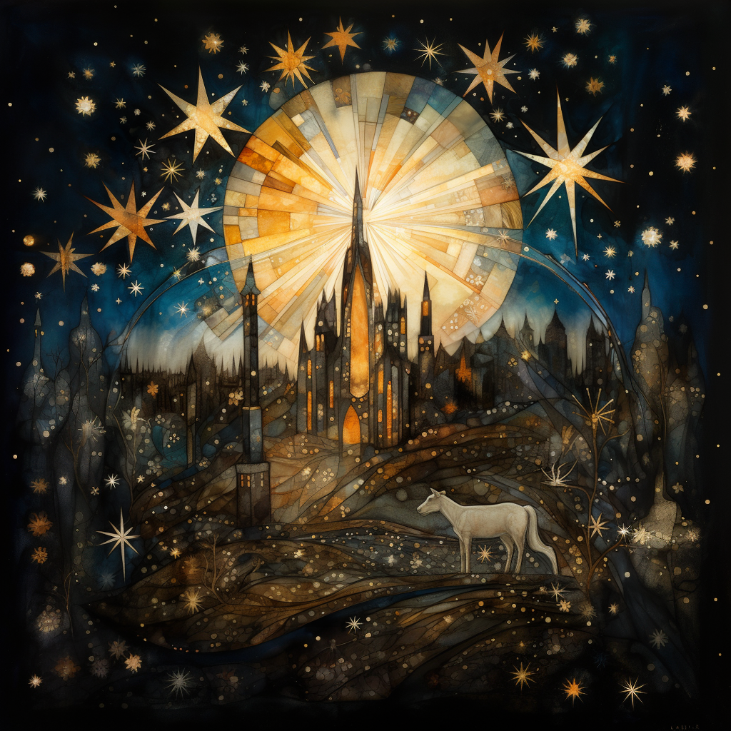 Stained Glass Monrovian Star