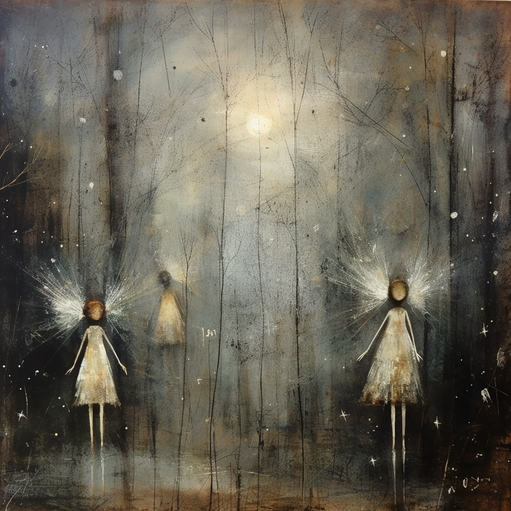Faeries in the forest Graphic Print