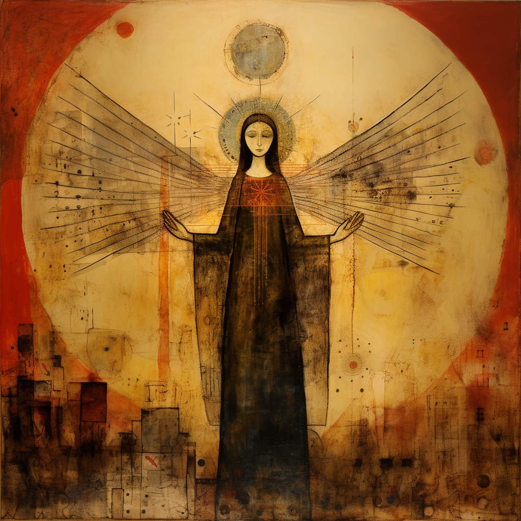 Milagro Folk Art Angel Graphic