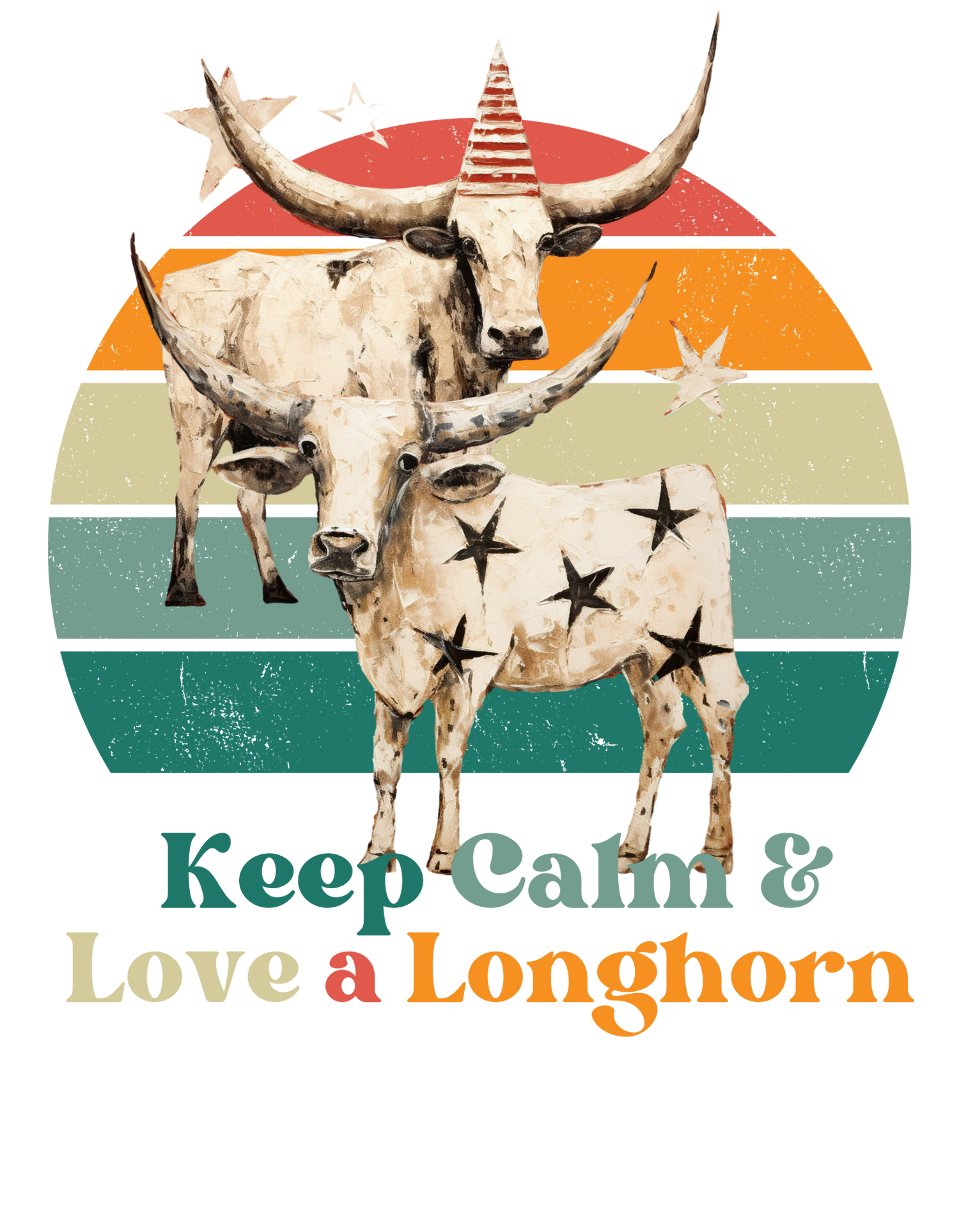 Longhorns & Texas! Love a Longhorn Art