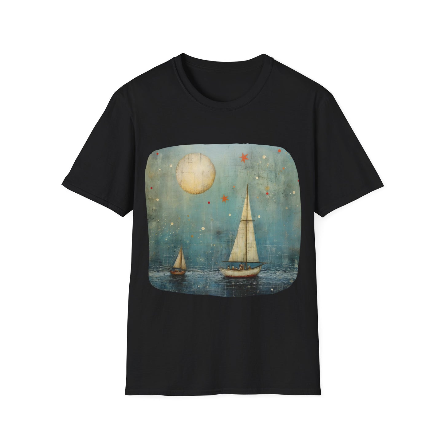 Nautical, Sailing Lover's Peaceful Seas  Unisex Tee Shirt, T-Shirt Sailing  Gift  Softstyle T-Shirt Tee Teeshirt Nautical Florida Gift