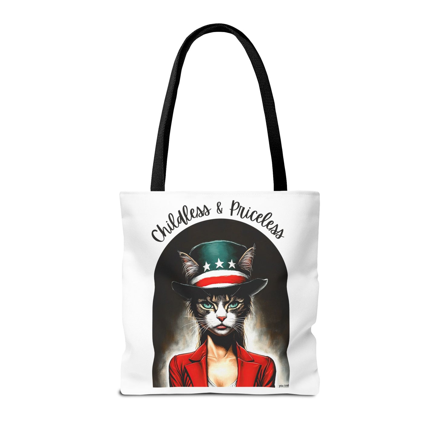 Childless and Priceless. Proud Cat, Childless Cat Lady Tote Bag (AOP)