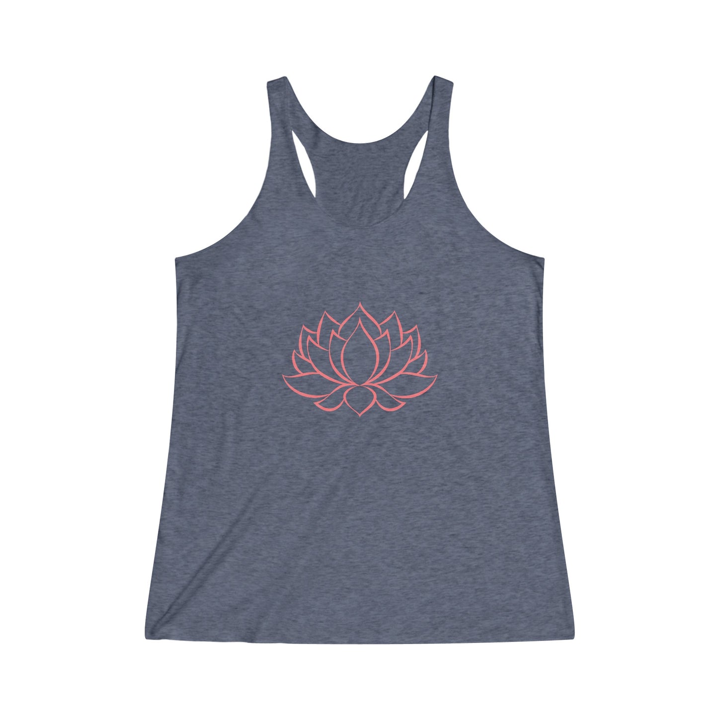 Pink Lotus Flower -Yoga Tank Top, Peace, Namaste, Women's Yoga Athletic Racerback Tank Top Shirt  Graphic Tee