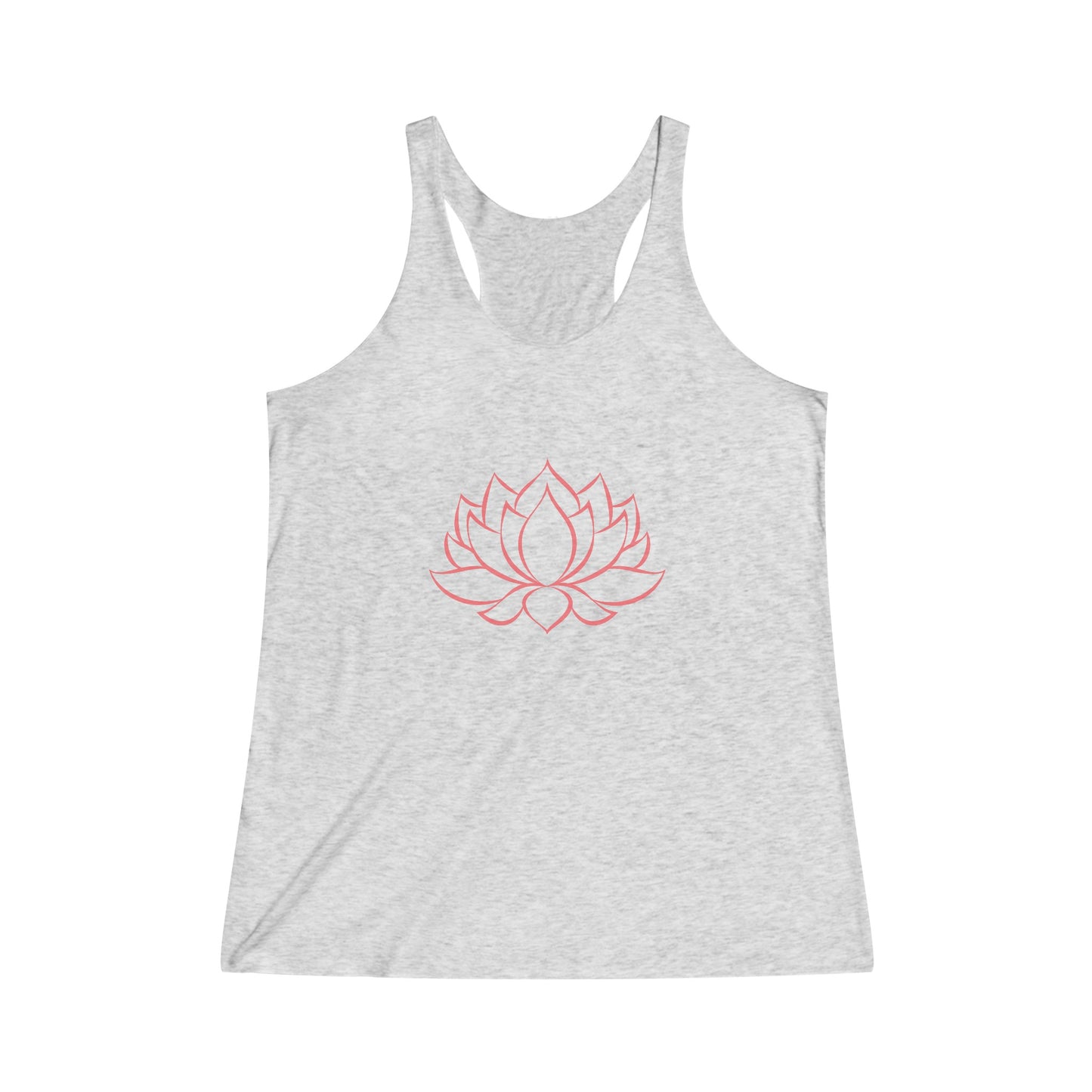 Pink Lotus Flower -Yoga Tank Top, Peace, Namaste, Women's Yoga Athletic Racerback Tank Top Shirt  Graphic Tee