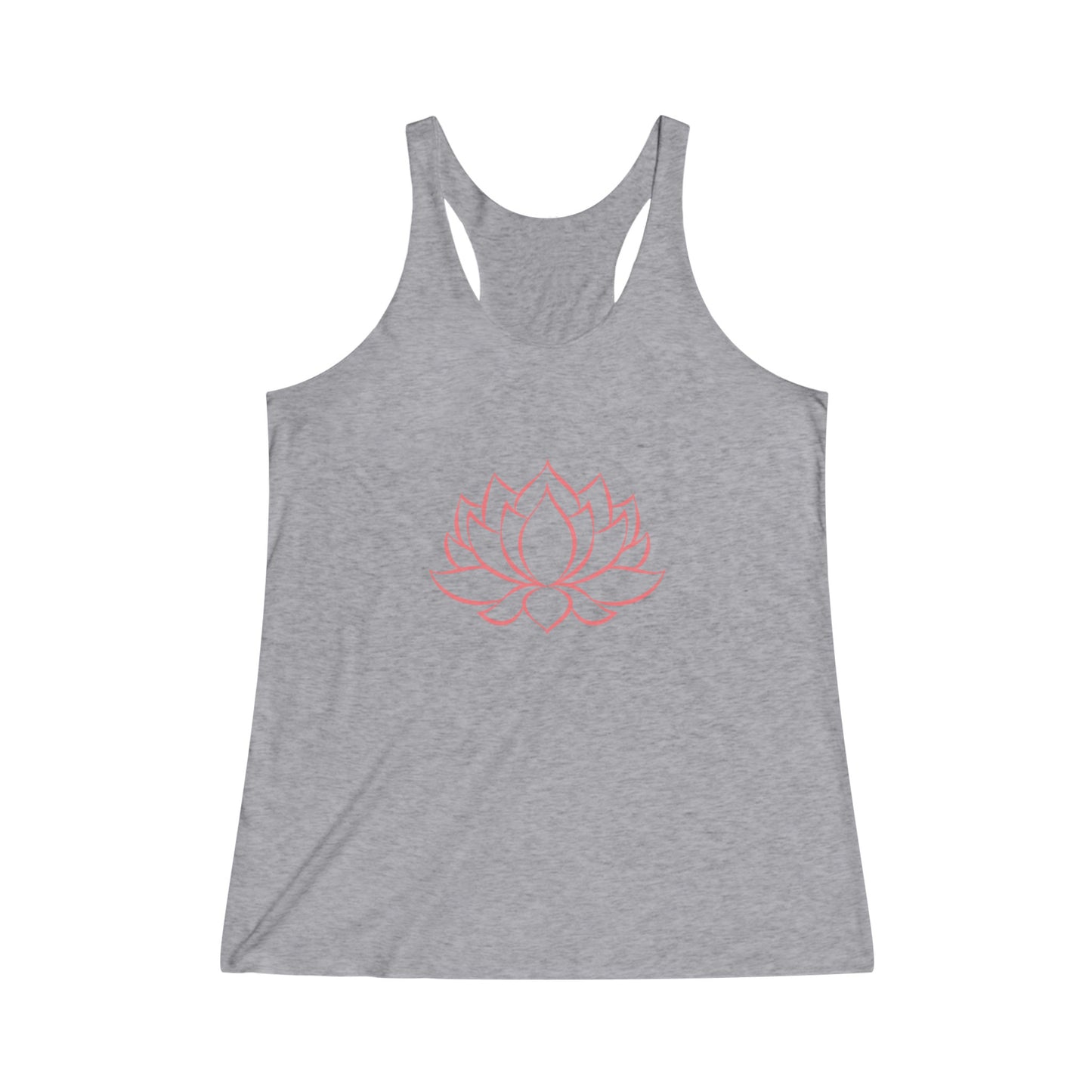 Pink Lotus Flower -Yoga Tank Top, Peace, Namaste, Women's Yoga Athletic Racerback Tank Top Shirt  Graphic Tee