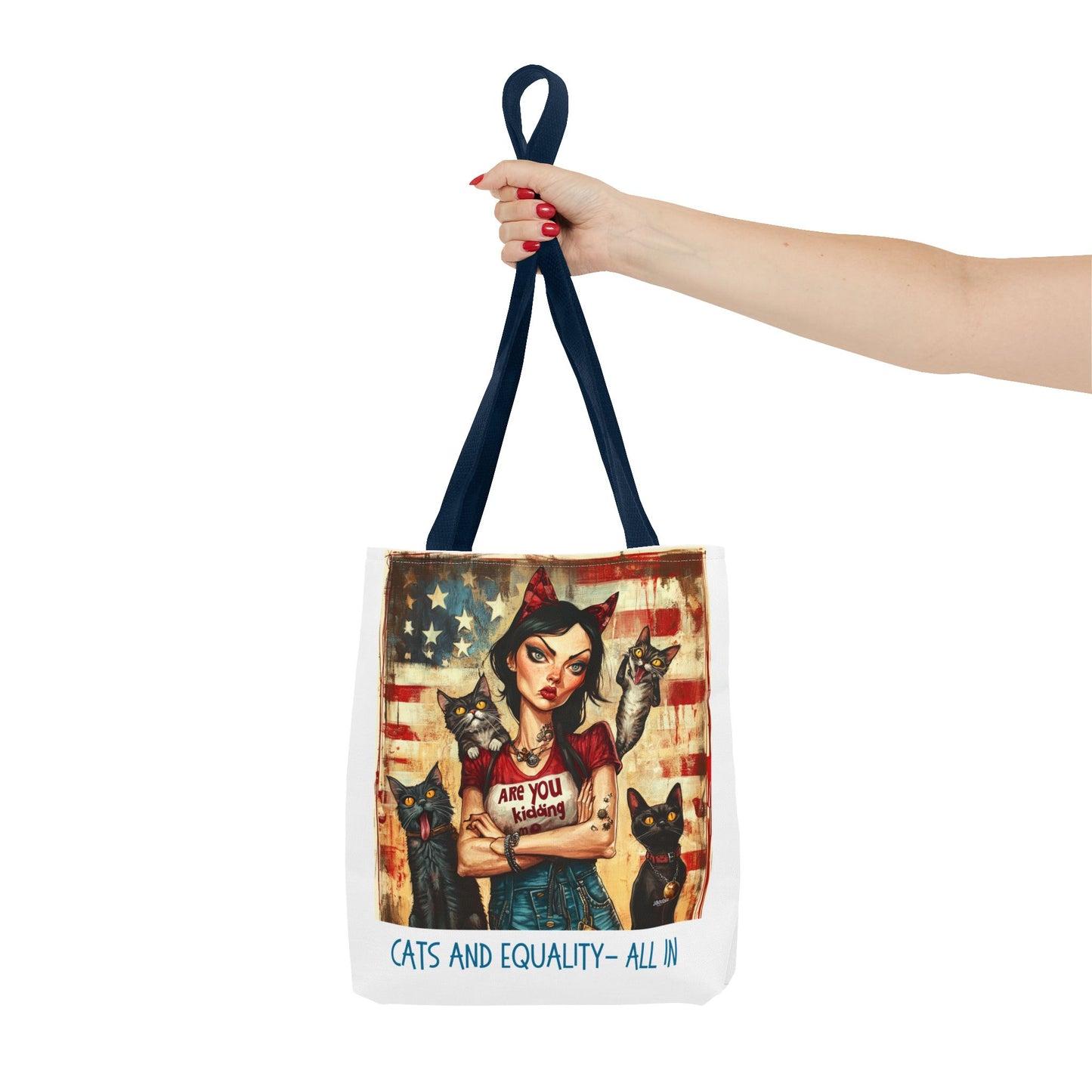 Childless Cat Lady "Cats & Equality - All In" Childless Cat Lady Tote Bag (AOP)