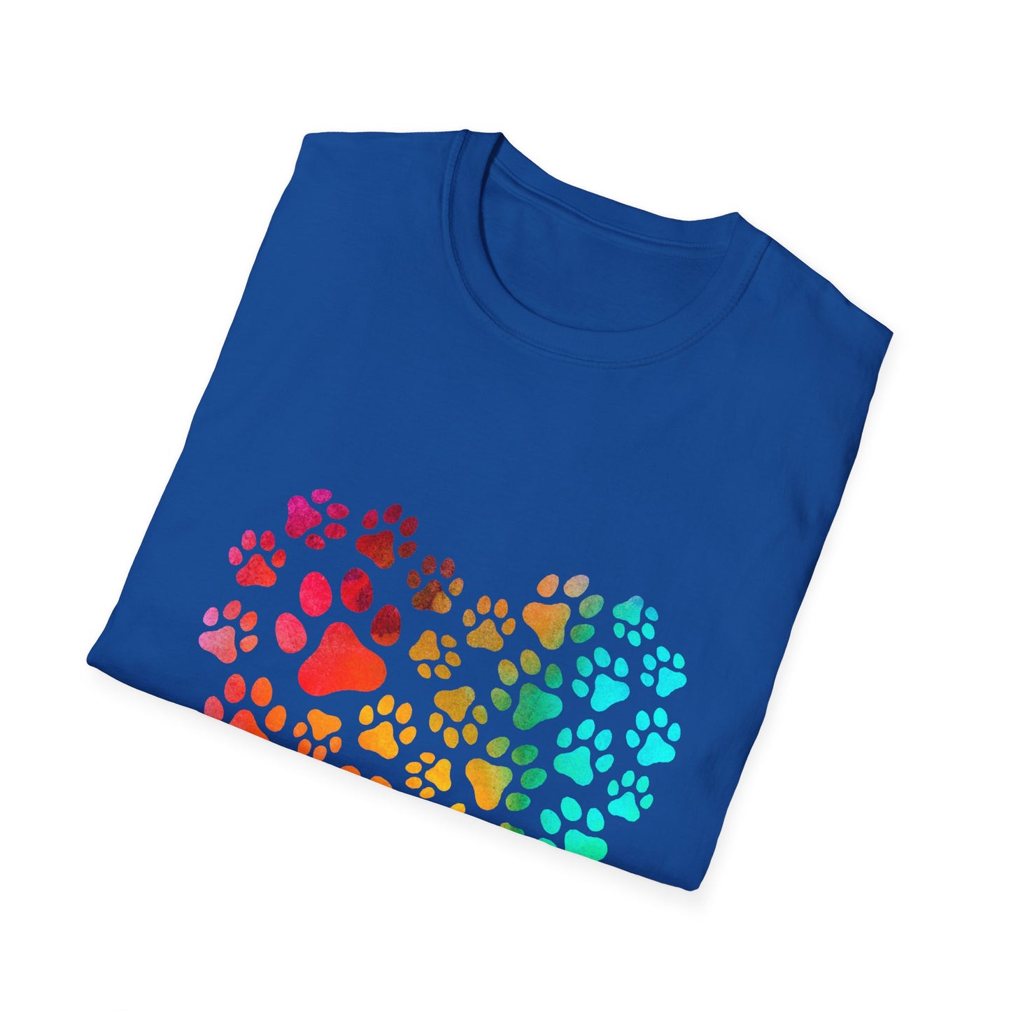 Love - Paw Prints Pet Love Graphic T-shirt, Valentine's Day Gift for Cat & Dog Lovers Mens Woman's Unisex Shirt, Softstyle T-Shirt Tee Teeshirt