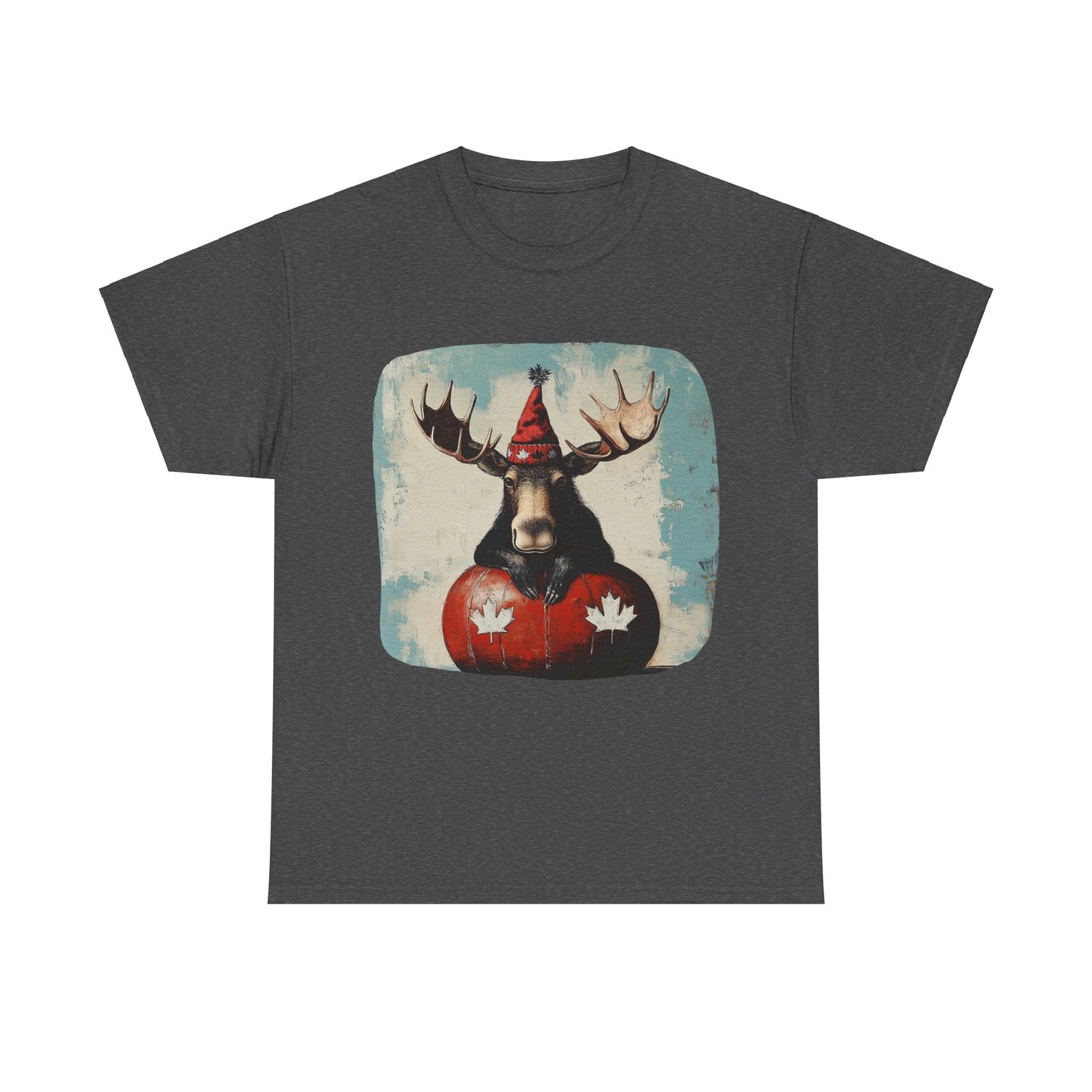Maple Leaf Moose  - Yukon, BC Canadian Moose - Moose Lover Unisex Heavy Cotton Tee T-Shirt