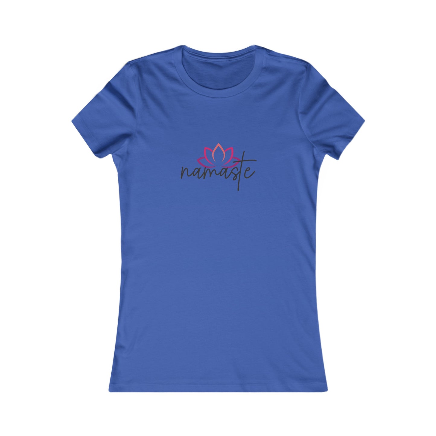 Namaste with Cutout Lotus  Yoga Meditation Shirt, Yoga Tees, Yoga Graphic T-shirt, Ladies Cut Graphic Tees