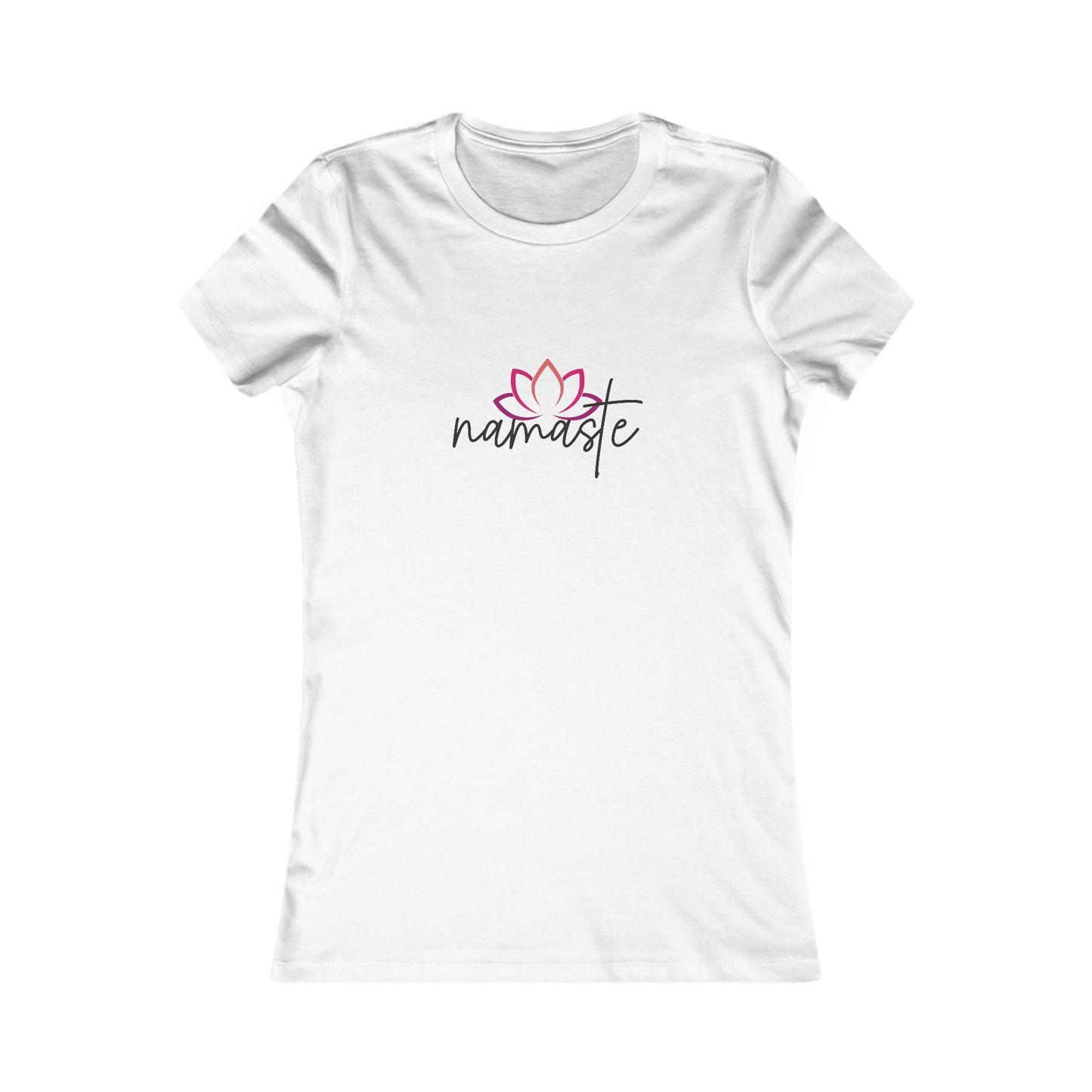 Namaste with Cutout Lotus  Yoga Meditation Shirt, Yoga Tees, Yoga Graphic T-shirt, Ladies Cut Graphic Tees