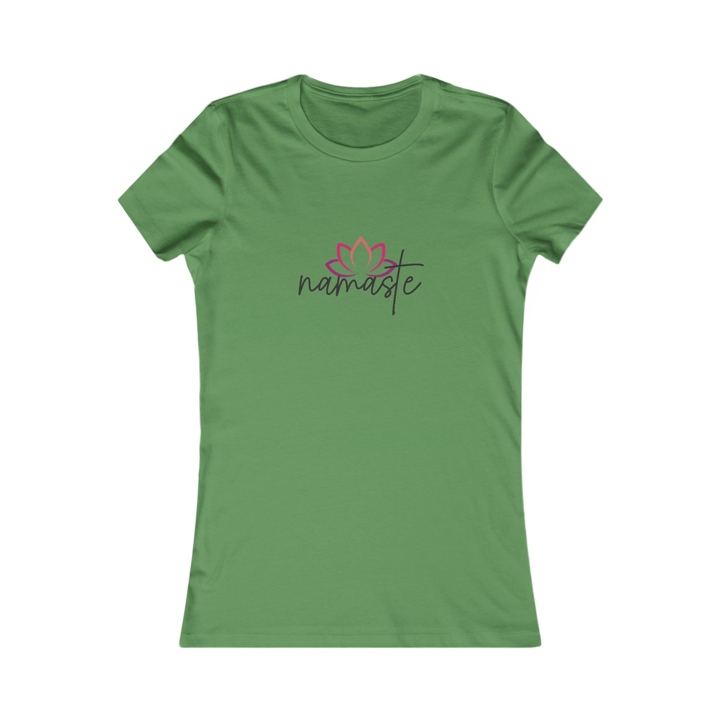 Namaste with Cutout Lotus  Yoga Meditation Shirt, Yoga Tees, Yoga Graphic T-shirt, Ladies Cut Graphic Tees