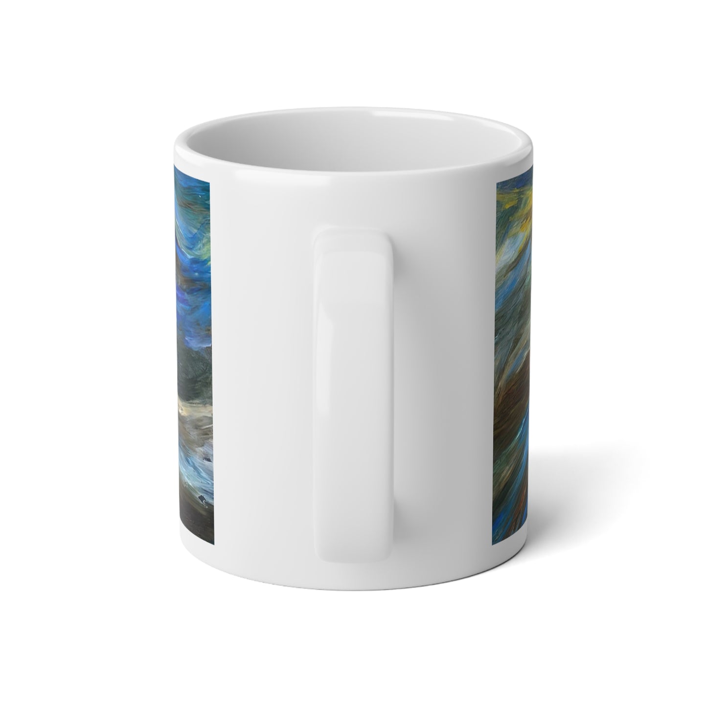 Hands of Grace Large Size Mug, Hands of Light, Creation, Spiritual, Religious Christmas Gift, Jumbo 20 oz Mug XL Size Mug Christian Spirit Christ Gift