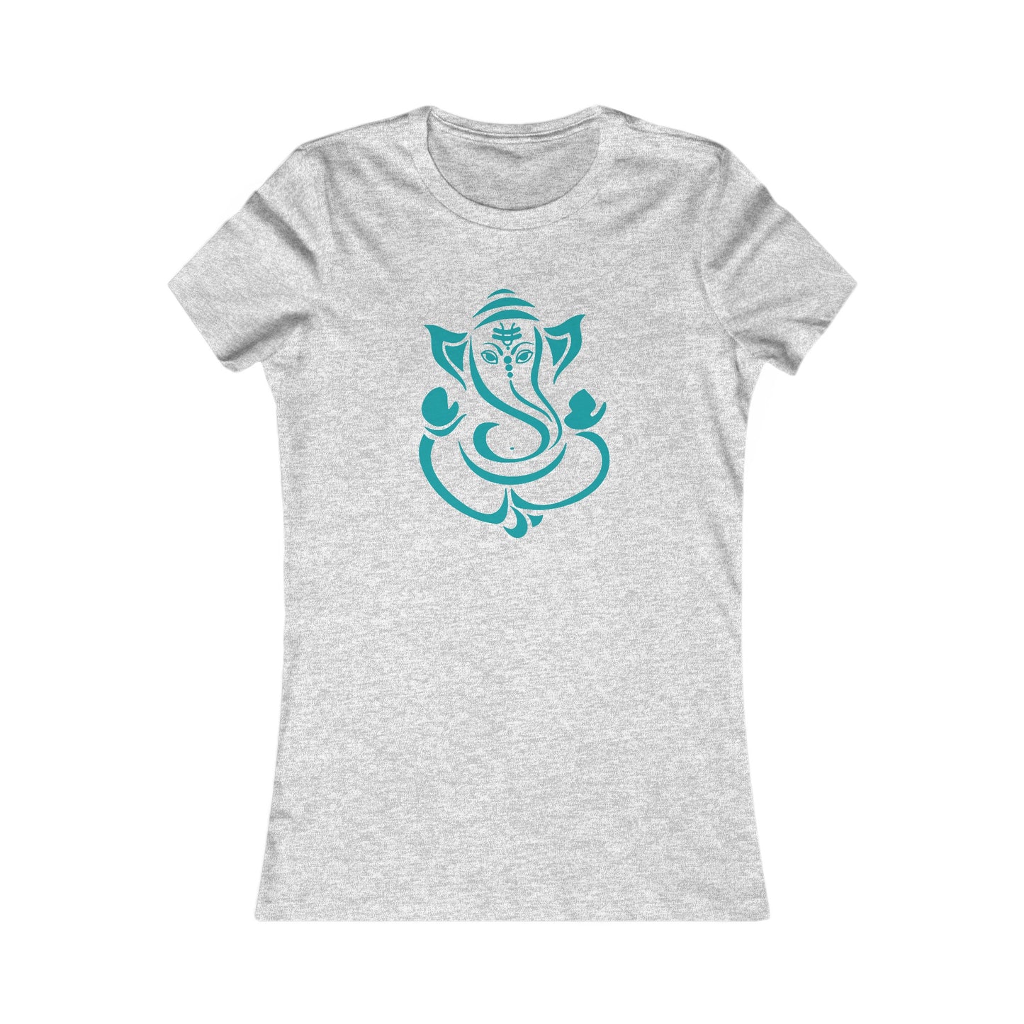 Teal Ganesha Shirt, Ganesh Shirt, Yoga Tees, Yoga Graphic T-shirt, Ladies Cut Graphic Tees