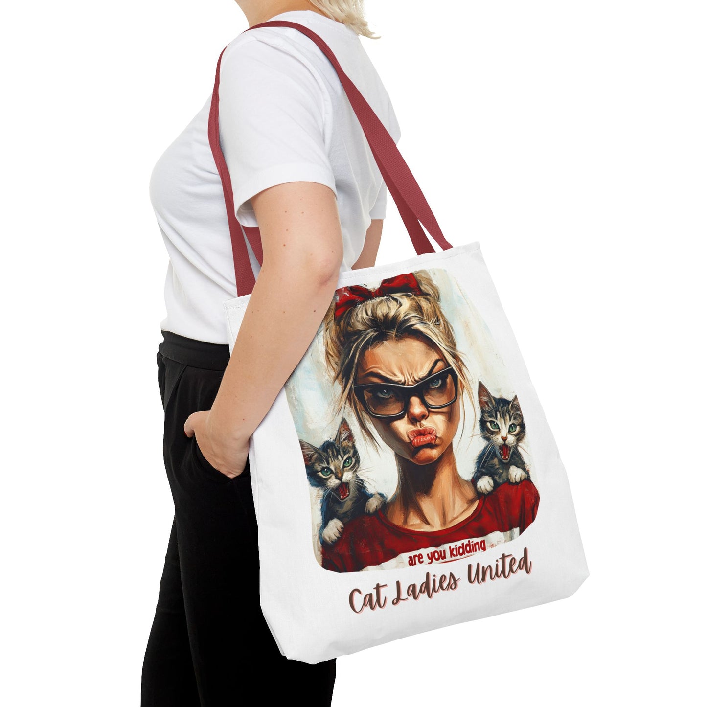 Childless Cat Lady Bag "Cat Ladies United" Childless Cat Lady Tote Bag (AOP)