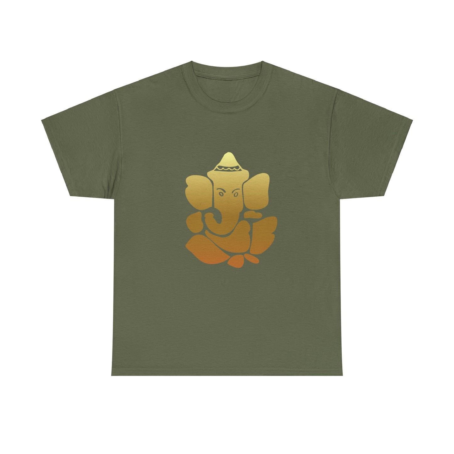 Ganesha, Remover of Obstacles. Golden Ganesha Shirt - Graphic Tee - Yoga, Zen, Hindu Gifts Unisex Heavy Cotton Tee T-Shirt