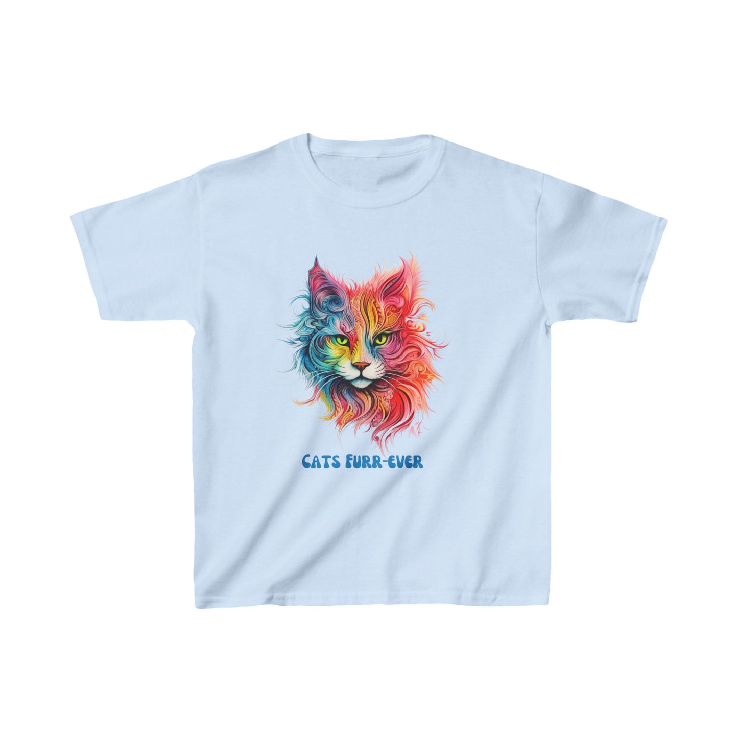 Cats Furr- Ever- Kids Cat Graphic Tee - Vibrant Cute Cat Design for Young Cat Lovers