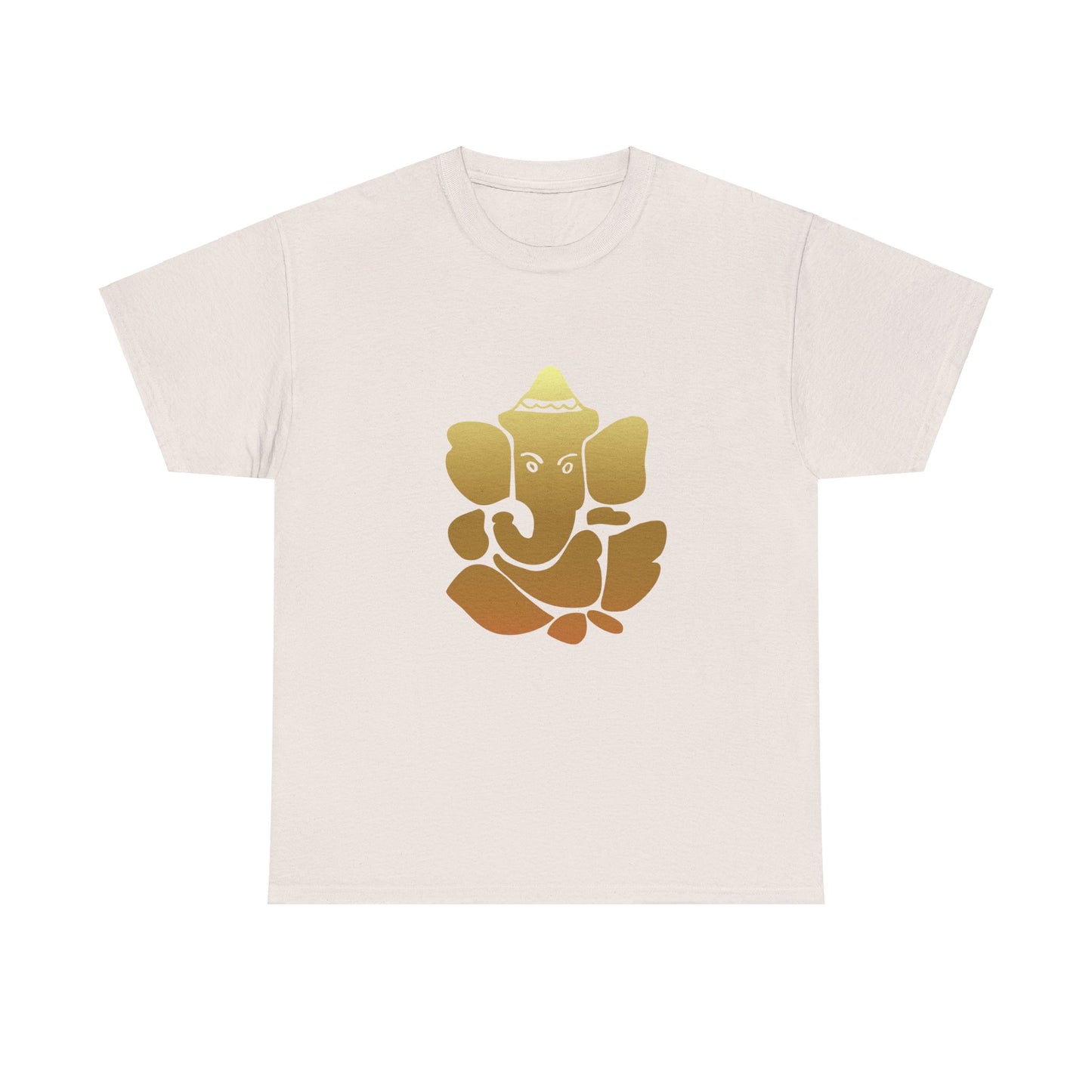 Ganesha, Remover of Obstacles. Golden Ganesha Shirt - Graphic Tee - Yoga, Zen, Hindu Gifts Unisex Heavy Cotton Tee T-Shirt