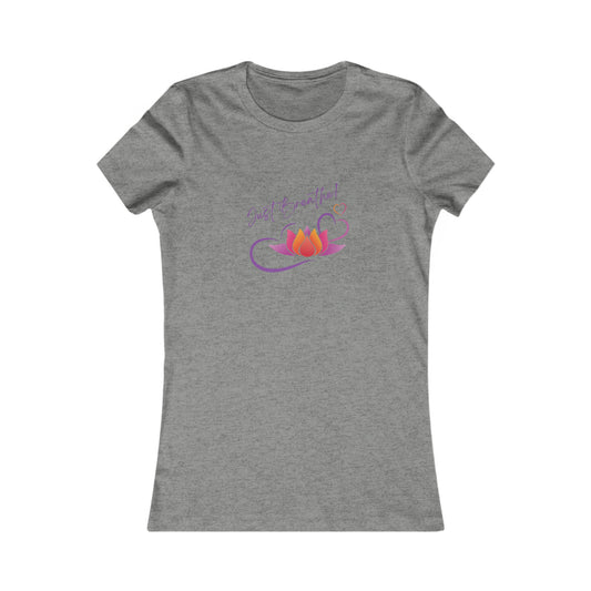 Just Breathe! Lotus Flower Hearts Yoga Tank Top Meditation Shirt, Yoga Tees, Yoga Graphic T-shirt, Ladies Cut Graphic Tees