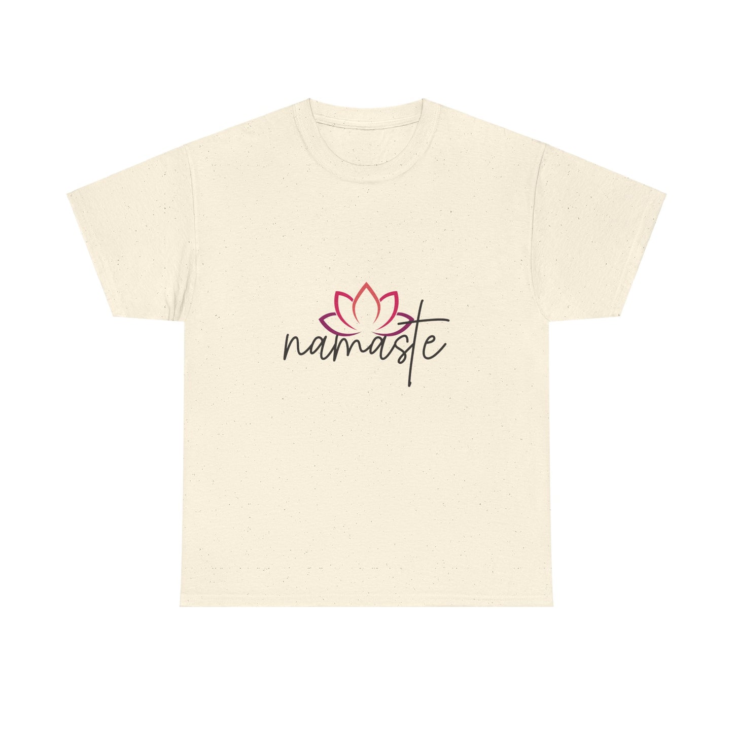 Namaste with Cutout Lotus  Tee shirt, Graphic Tees, Yoga Wear, Zen, Spiritual, Meditation Gifts Unisex Heavy Cotton  Graphic Tee T-Shirt