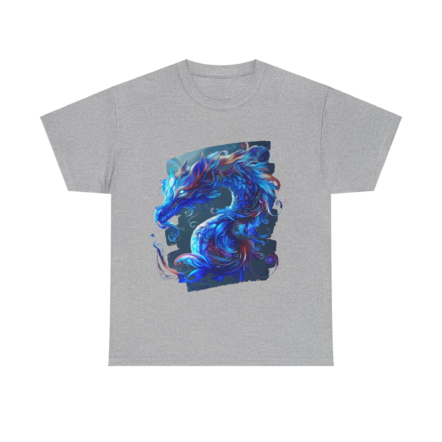 Blue Ancestor Dragons Graphic Tee - Dragons T-shirt -  Dragon Lovers Unisex Heavy Cotton Tee T-Shirt