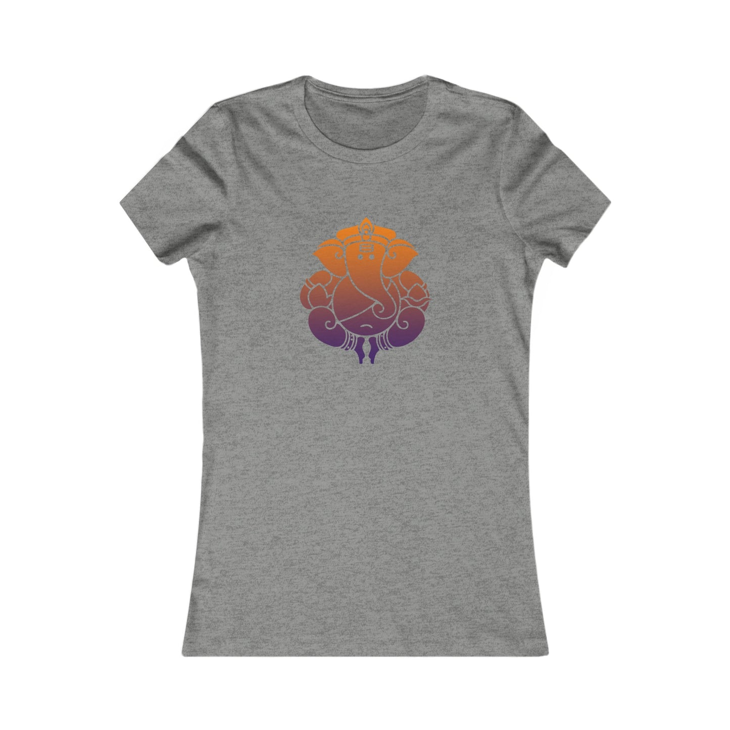 Orange Purple- Ganesha Shirt, Ganesh Shirt, Yoga Tees, Yoga Graphic T-shirt, Ladies Cut Graphic Tees