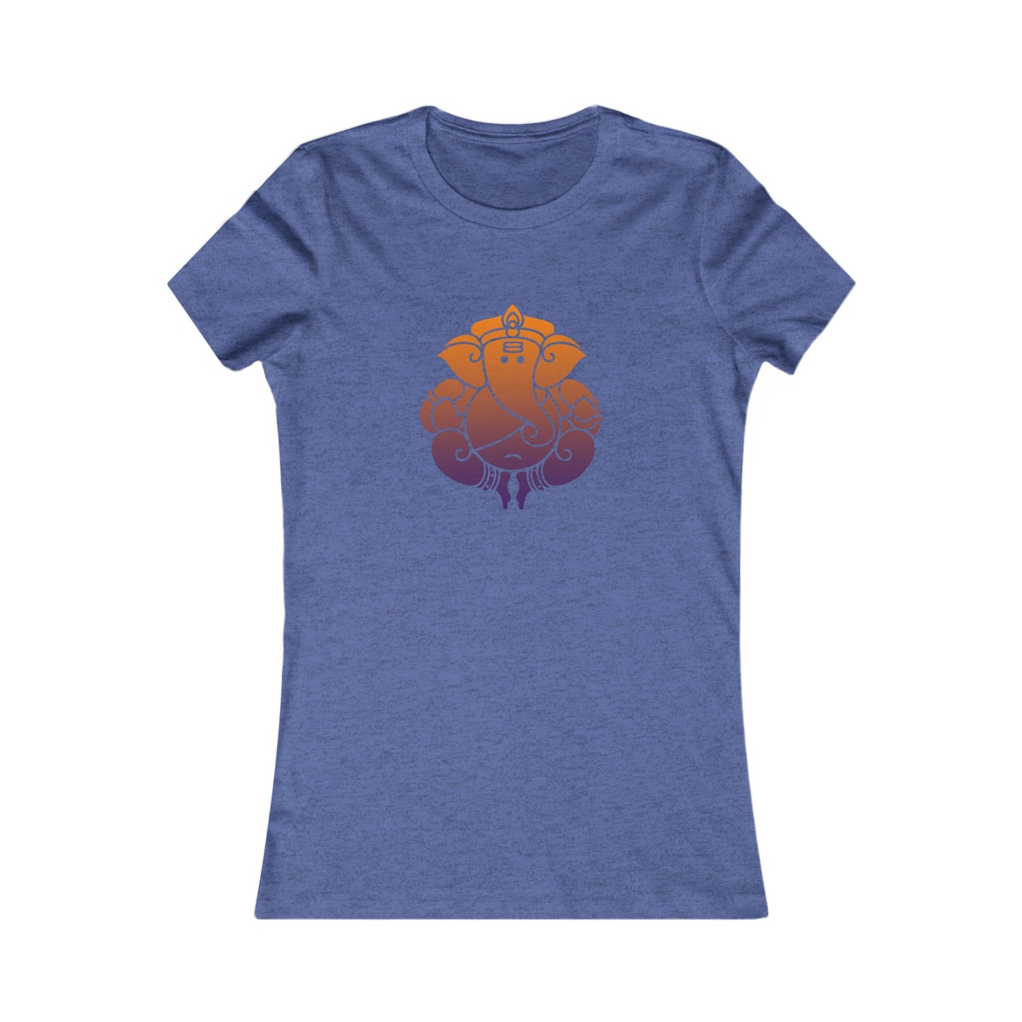 Orange Purple- Ganesha Shirt, Ganesh Shirt, Yoga Tees, Yoga Graphic T-shirt, Ladies Cut Graphic Tees