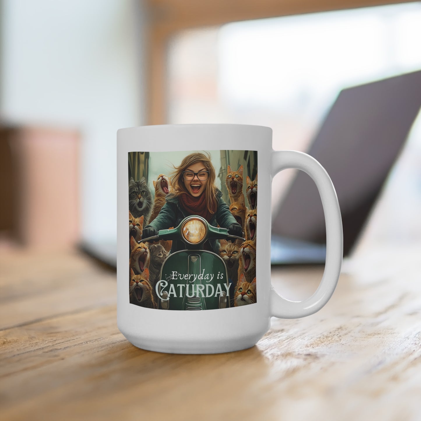 Everyday is Caturday - Childless Cat Lady Mug -  Say NO to Ignorance - Mug 15oz