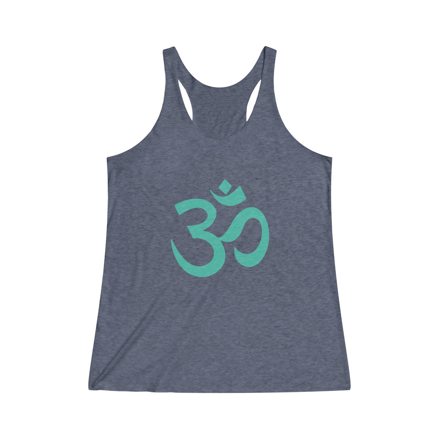 Turquoise, Teal Om, Ohm Tee Shirt,  Women's Yoga Shirt, Athletic Racerback Tank Top Shirt