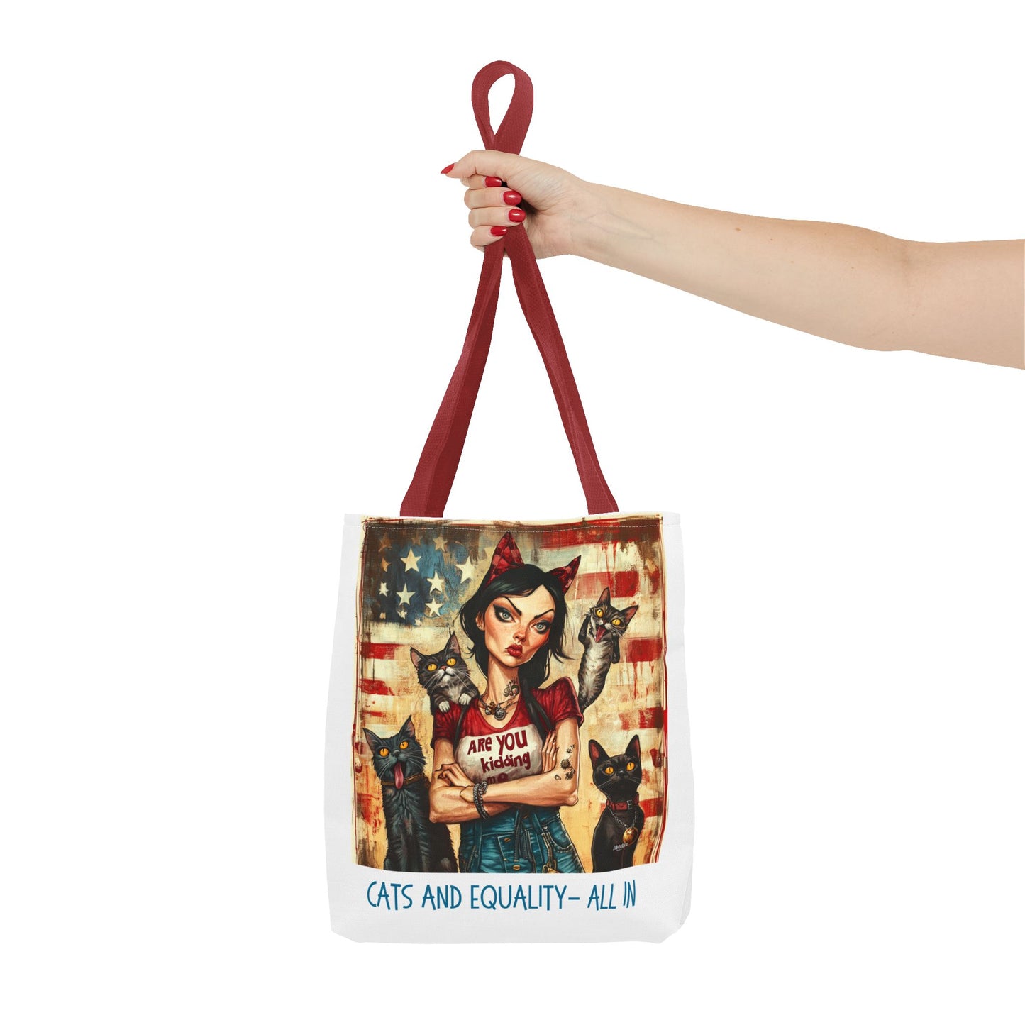 Childless Cat Lady "Cats & Equality - All In" Childless Cat Lady Tote Bag (AOP)