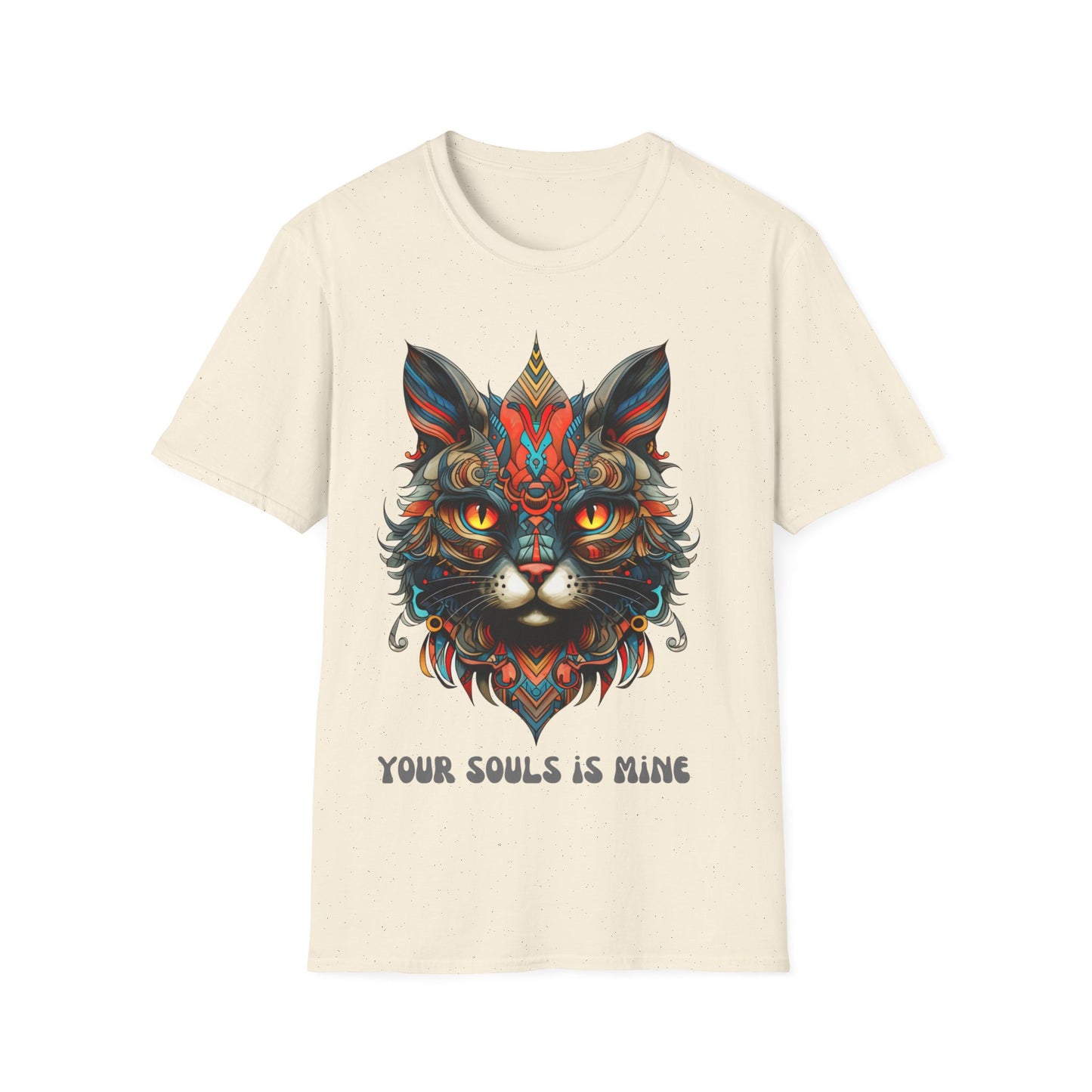 Your Soul is Mine Cat Lover's  Unisex Tee Shirt, T-Shirt Cat Lovers Gift  Softstyle T-Shirt Tee Teeshirt Stylized Exotic Cat