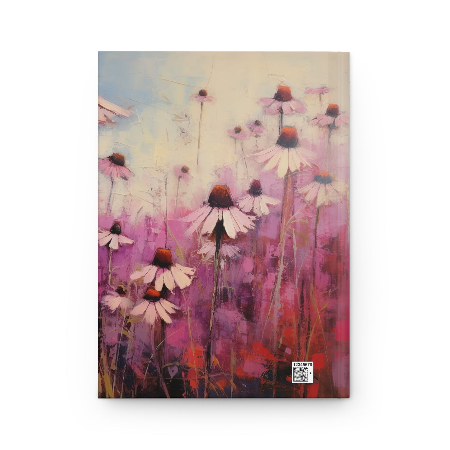 Flower Garden Notebook, Echinacea Purple Coneflower, Spring, Herb Garden Lovers Gift Hardcover Journal Matte Notebook Diary