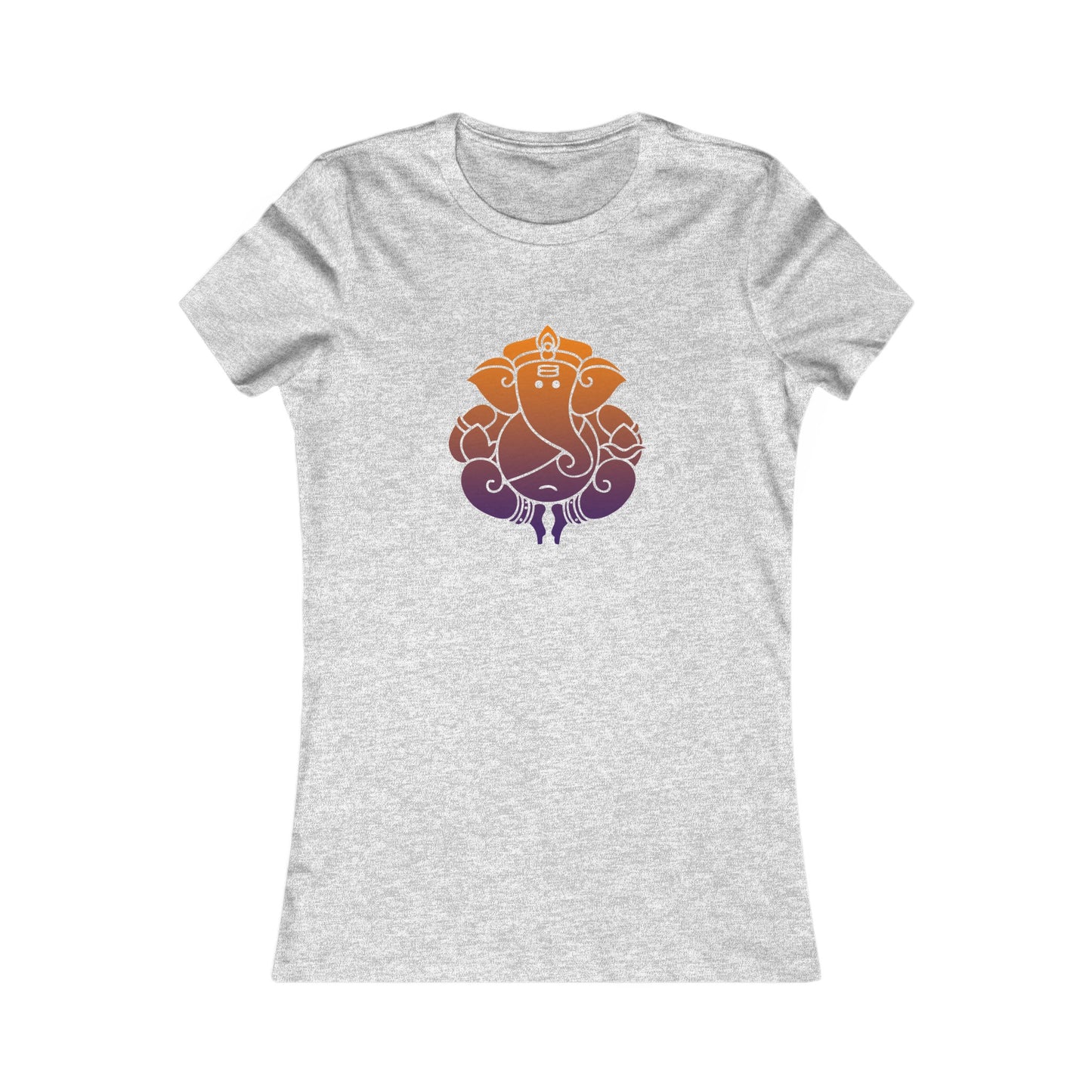 Orange Purple- Ganesha Shirt, Ganesh Shirt, Yoga Tees, Yoga Graphic T-shirt, Ladies Cut Graphic Tees