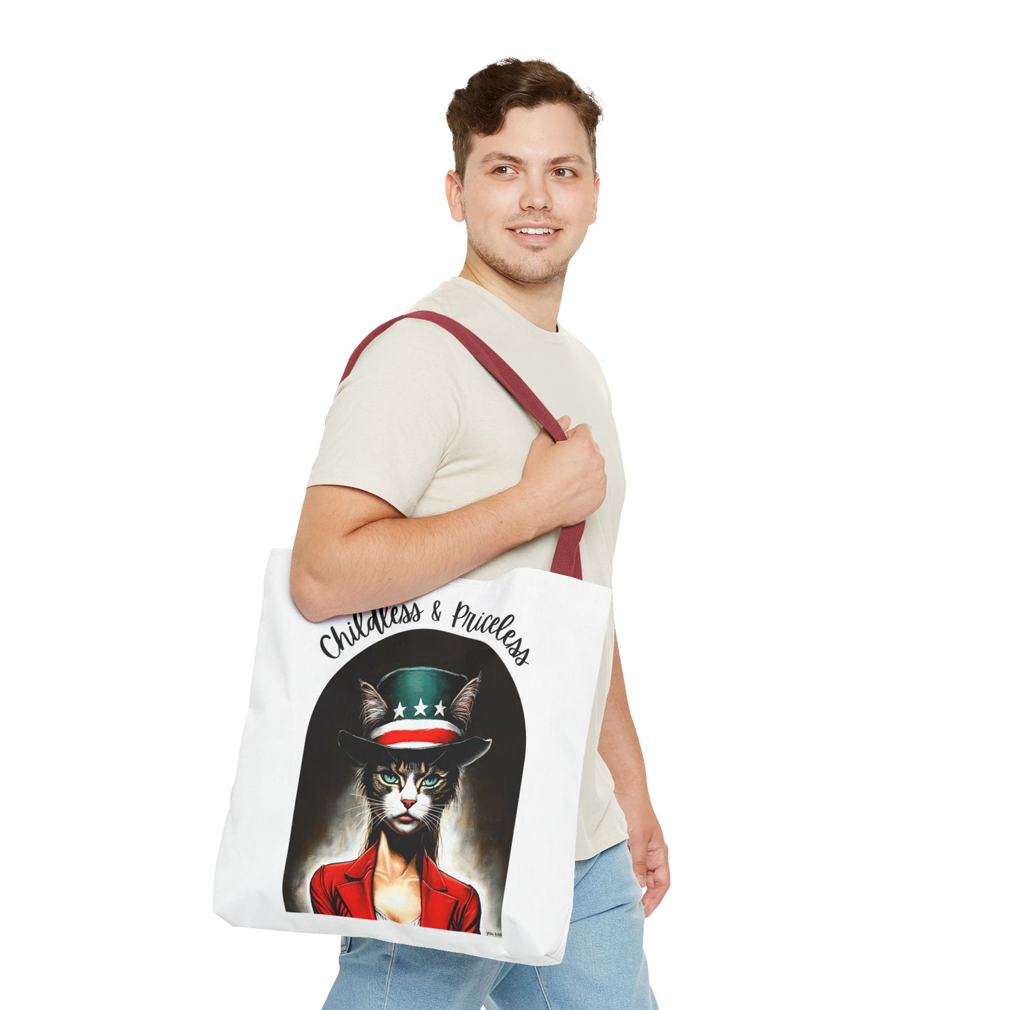 Childless and Priceless. Proud Cat, Childless Cat Lady Tote Bag (AOP)