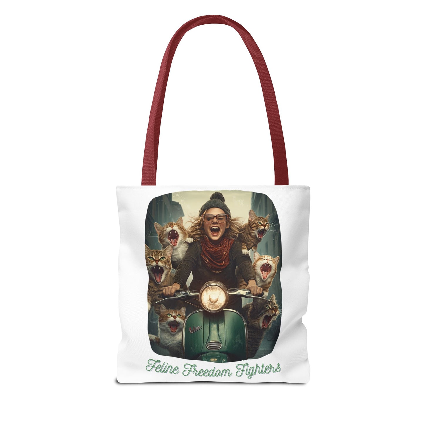 "Feline Freedom Fighters" Childless Cat Lady Tote Bag - Childless Cat Lady Tote Bag (AOP)