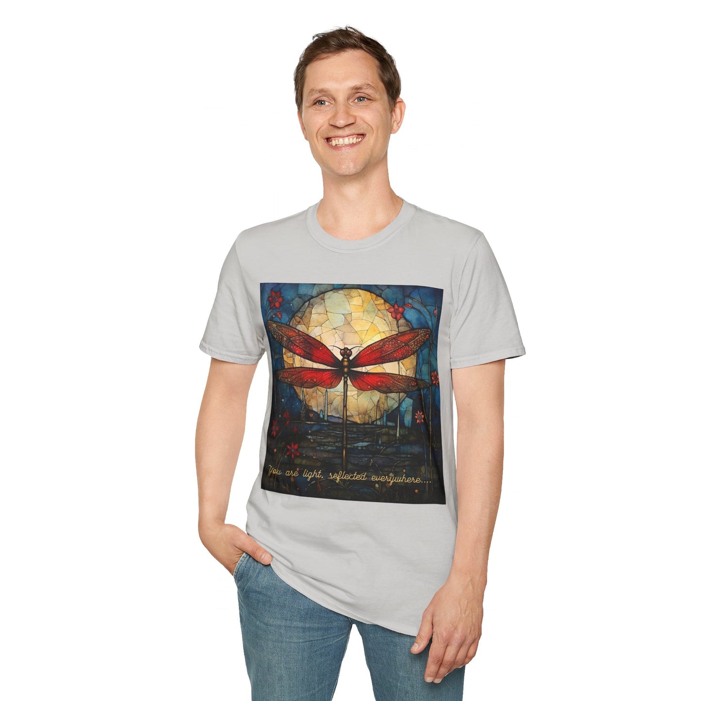 Dragonfly T-shirt - You Are Light, Reflected Everywhere - Dragonflies Shirt, Tee shirt, Unisex Soft Cotton, multiple colors