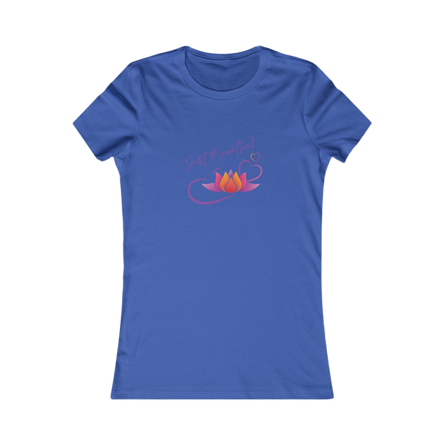 Just Breathe! Lotus Flower Hearts Yoga Tank Top Meditation Shirt, Yoga Tees, Yoga Graphic T-shirt, Ladies Cut Graphic Tees