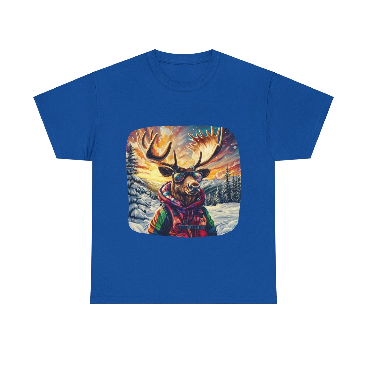 Maker Moose (Ver 2), Hippy Hippie, Boho Moose Vermont Moose - Moose Lover Unisex Heavy Cotton Tee T-Shirt