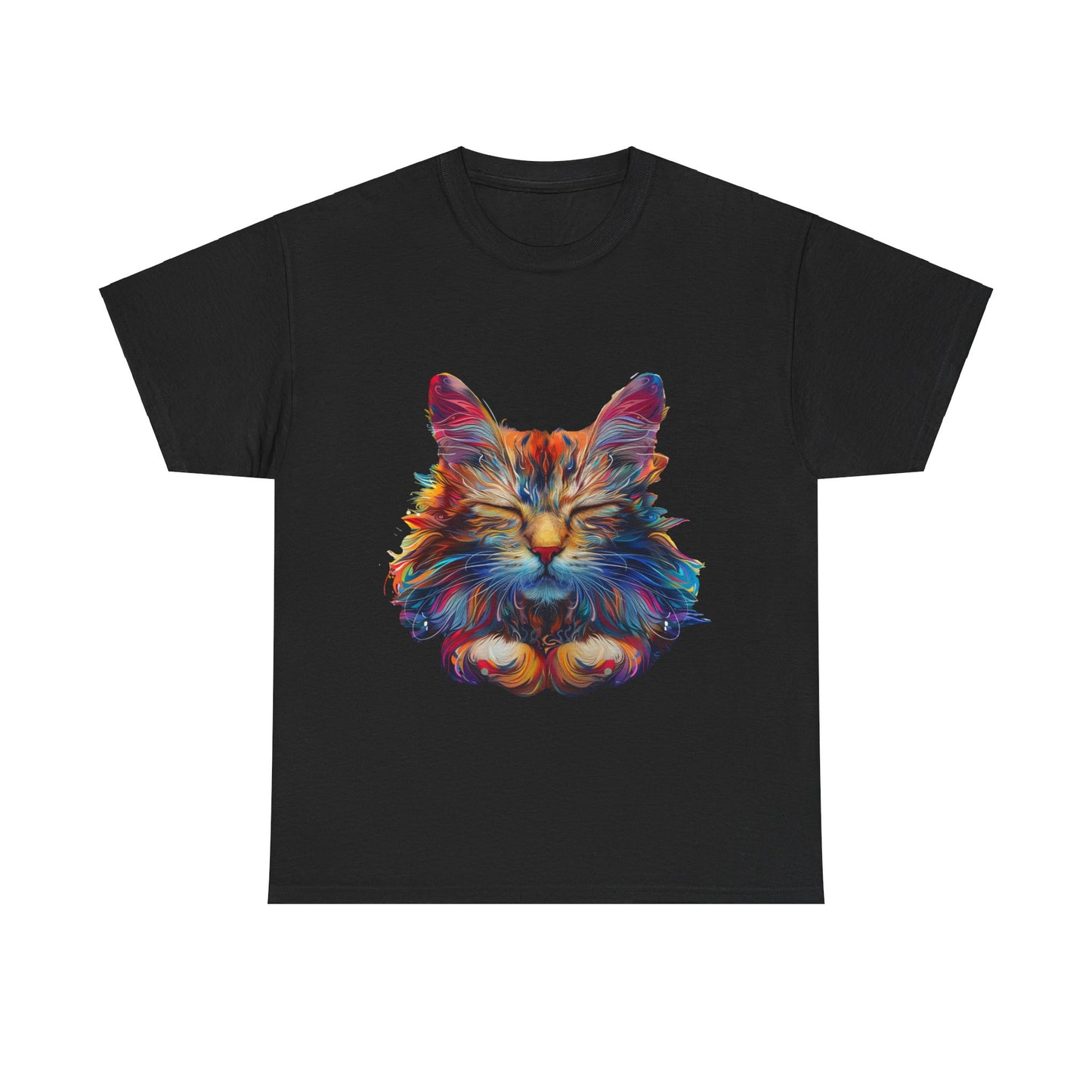 Meditating Cat, Zen Cat, Cat Gift Unisex Heavy Cotton Tee T-Shirt