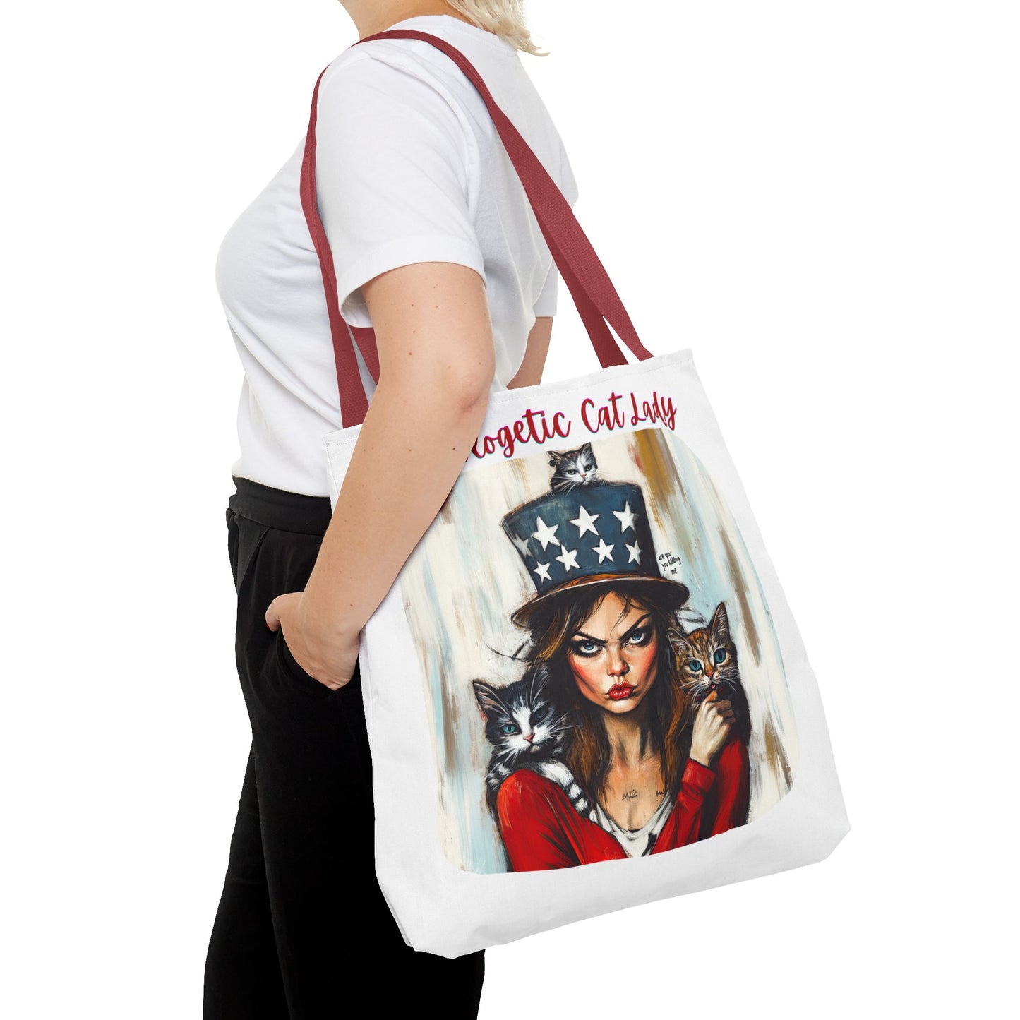 "Unapologetic Cat Lady" Childless Cat Lady Bag  Childless Cat Lady Tote Bag (AOP)