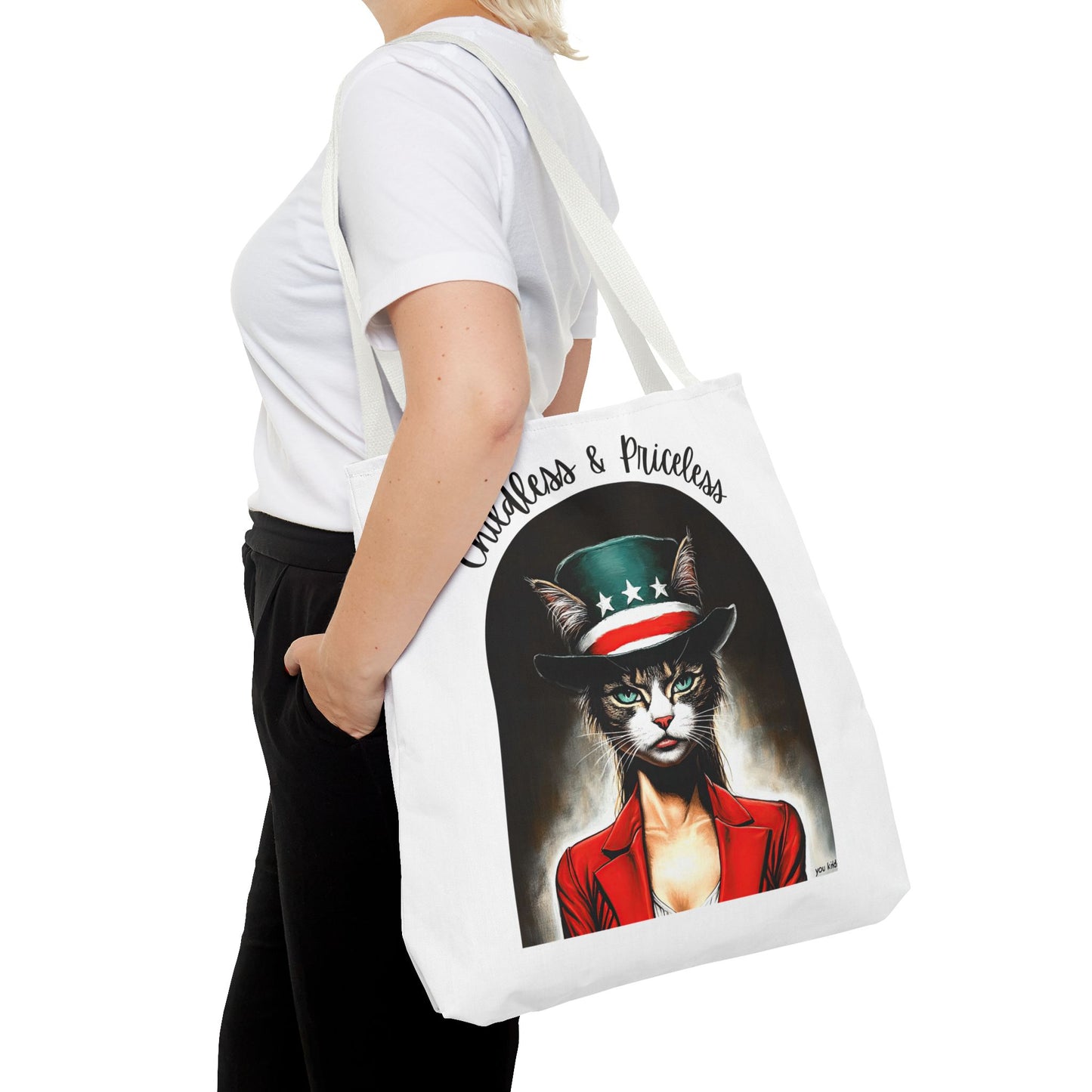 Childless and Priceless. Proud Cat, Childless Cat Lady Tote Bag (AOP)